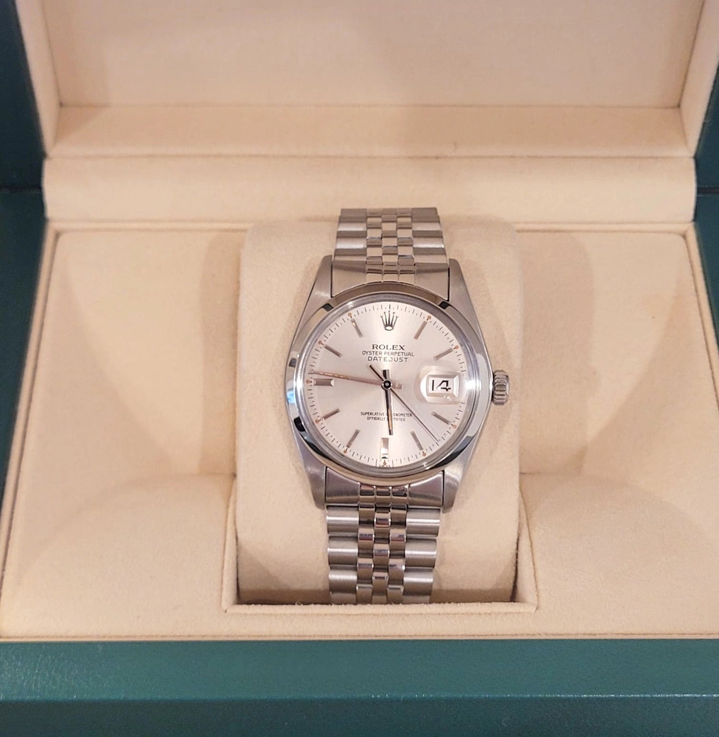 1979 Rolex Datejust 16014 Silver Stick Dial TT Jubilee No Papers 36mm