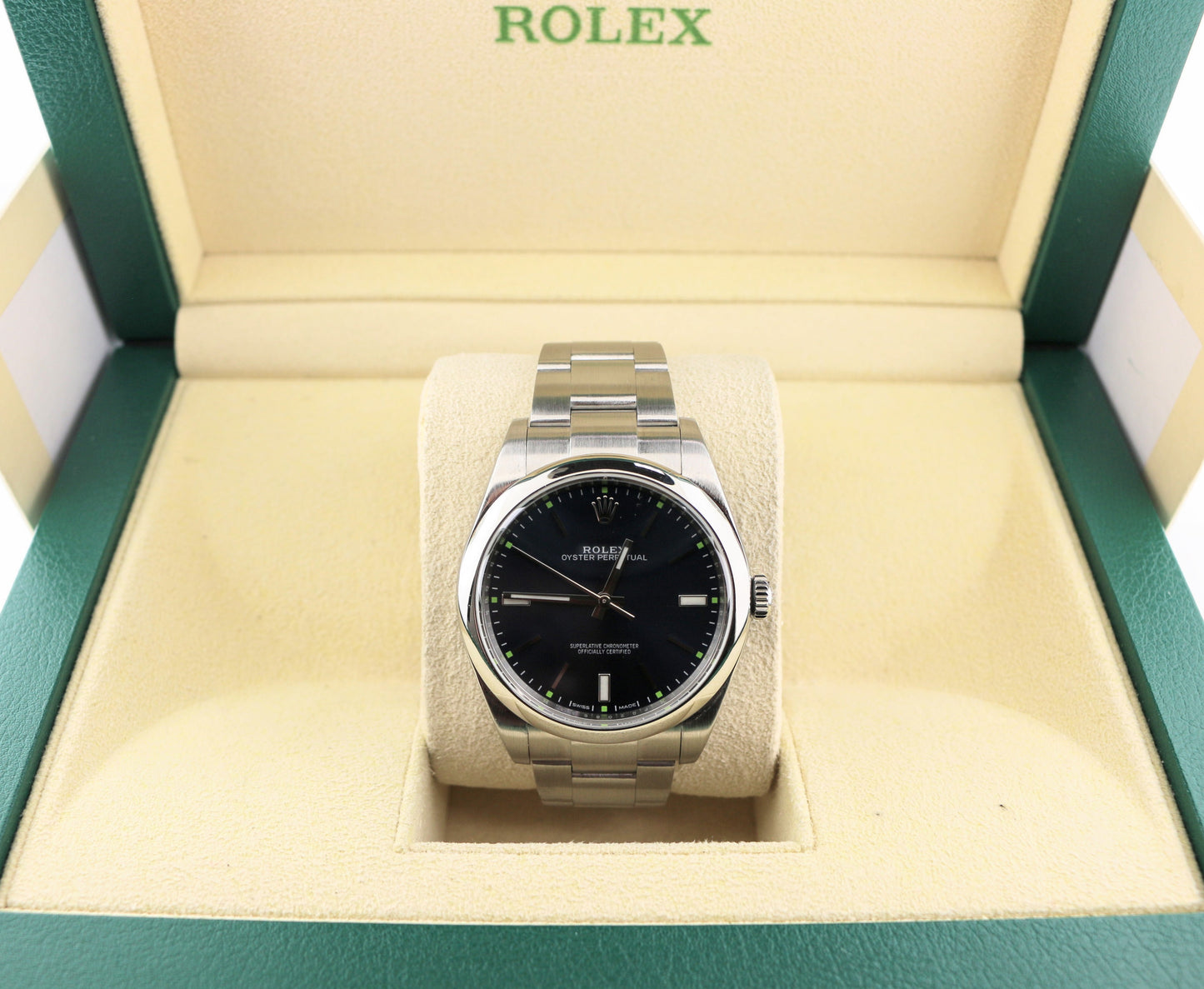 2016 Rolex Oyster Perpetual 114300 Blue Dial SS Oyster No Papers 39mm