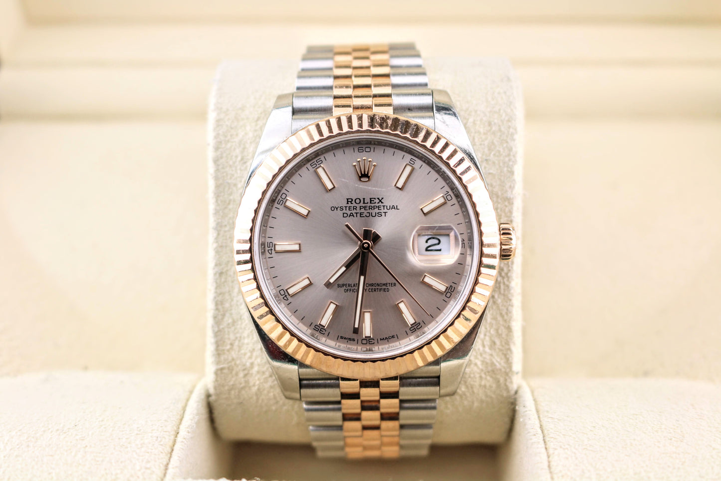 2018 Rolex Datejust 126331 Sundust Dial RG Jubilee No Papers 41mm