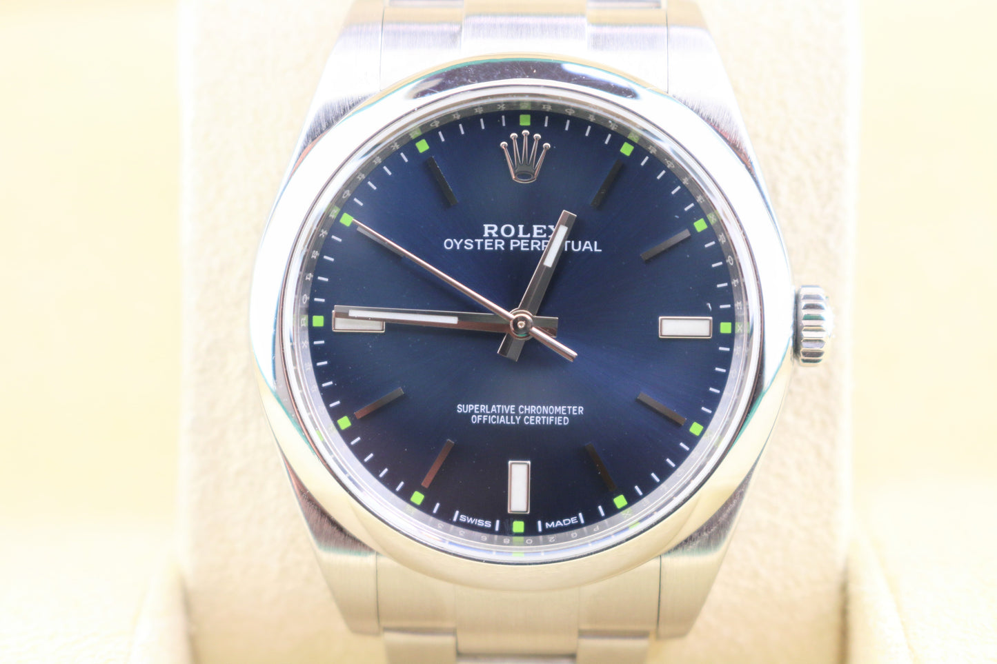 2016 Rolex Oyster Perpetual 114300 Blue Dial SS Oyster No Papers 39mm