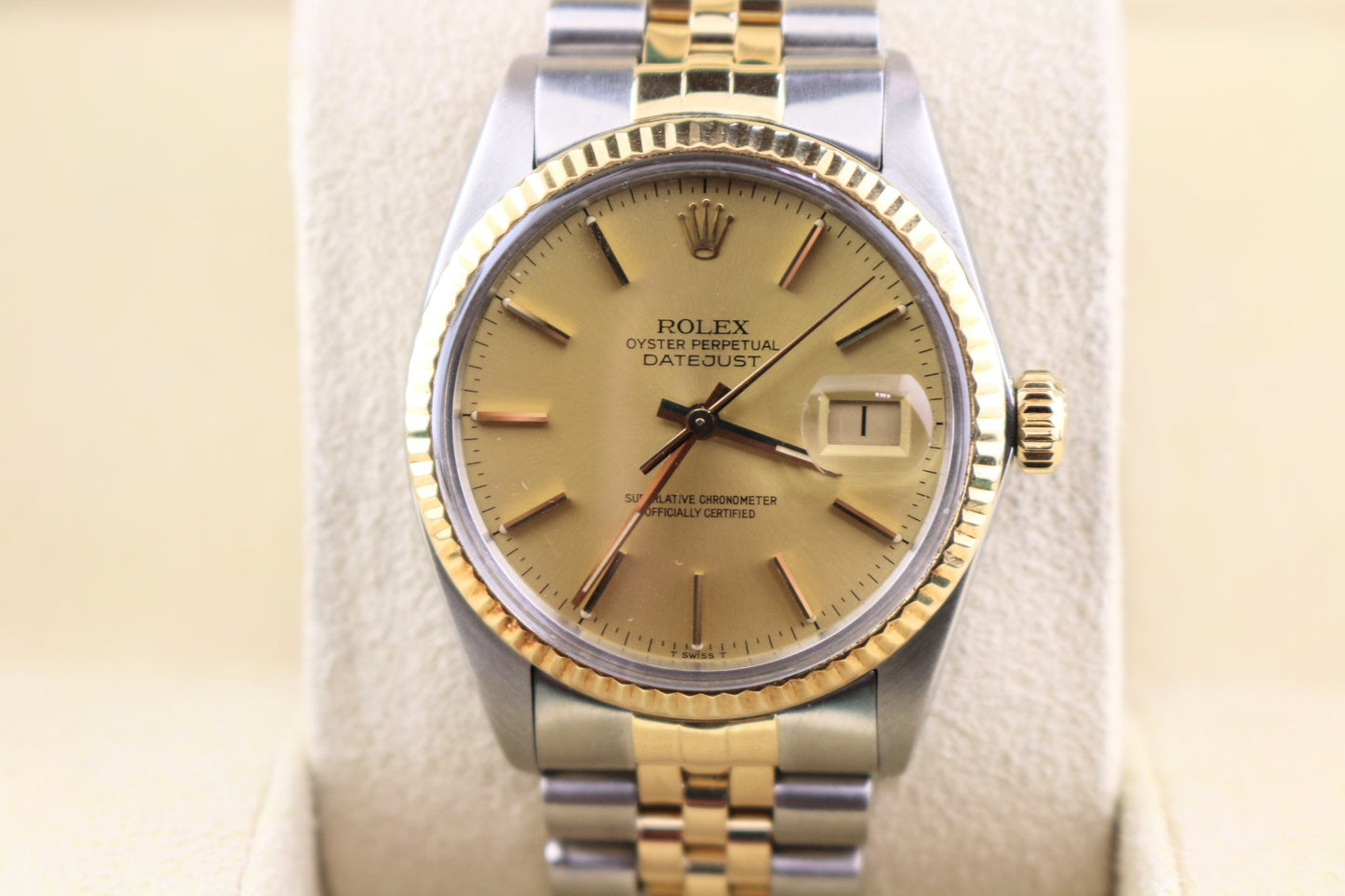1983 Rolex Datejust 16013 Champagne Dial TT Jubilee No Papers 36mm