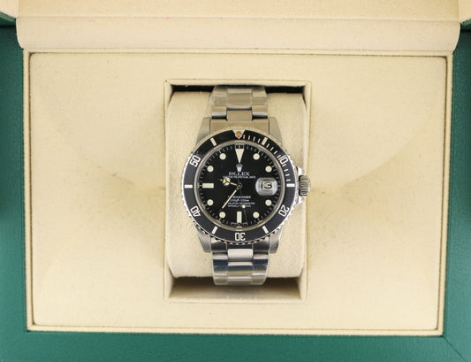 1984 Rolex Submariner Date 16800 Matte Black Dial SS Oyster No Papers 40mm
