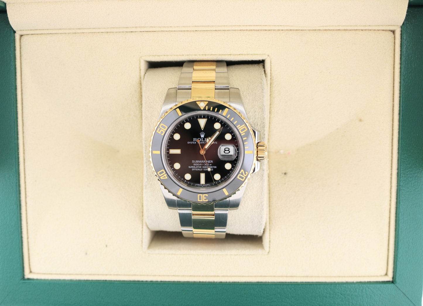 2009 Rolex Submariner 116613 Black Dial TT 18kt Oyster No Papers 40mm