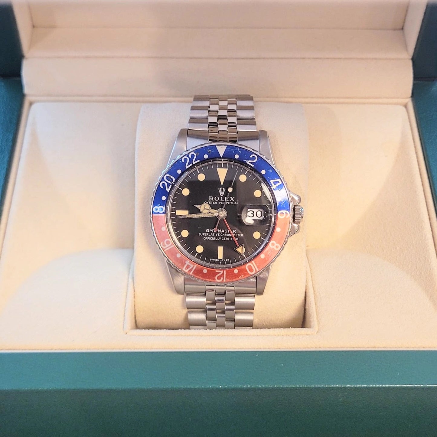 1966 Rolex Pepsi GMT-Master 1675 Black Matte Dial SS Jubilee No Papers 40mm