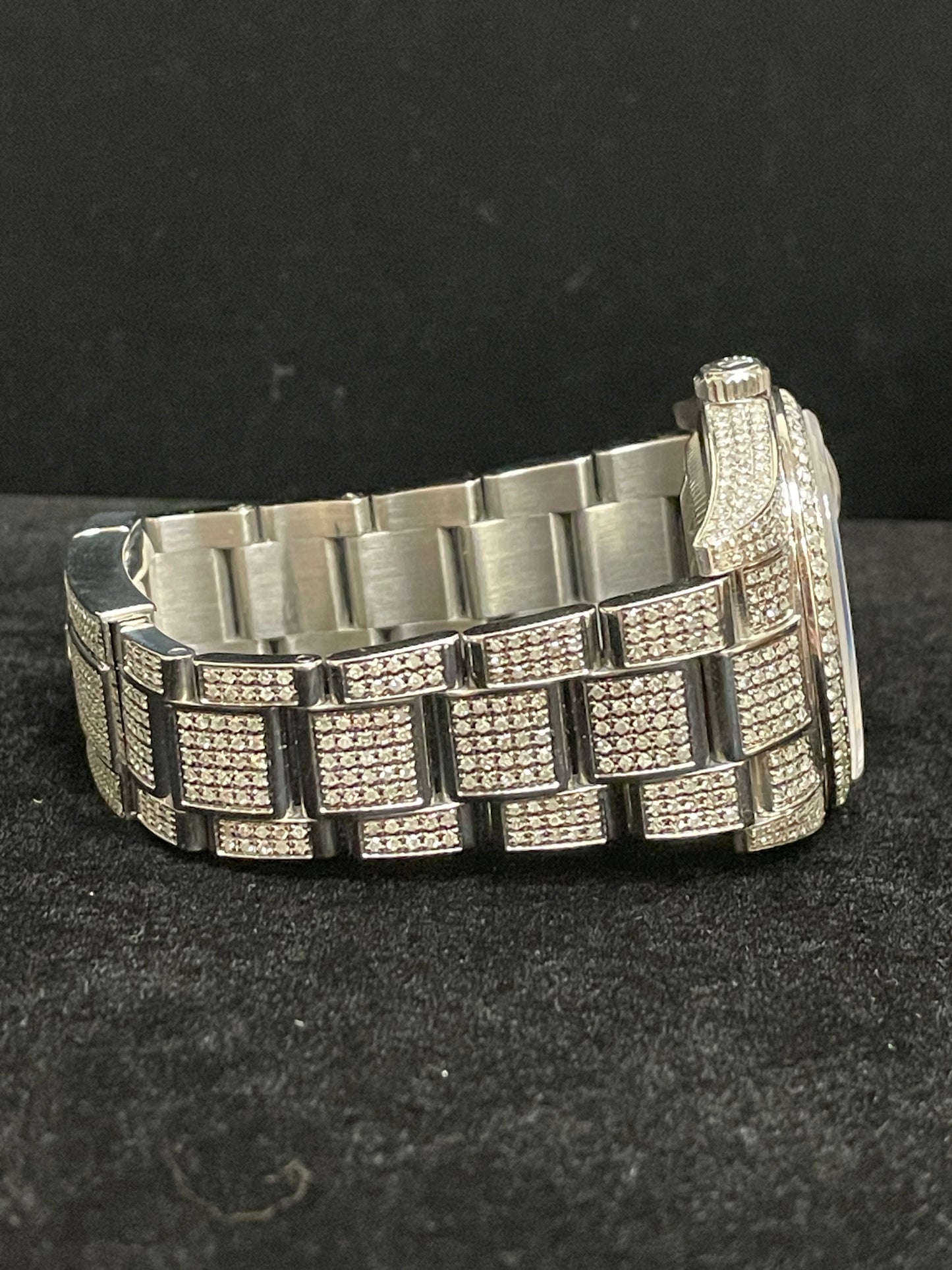Rolex Datejust 116200 Iced Out Pave Baguette Diamond Dial SS Oyster Iced 36mm