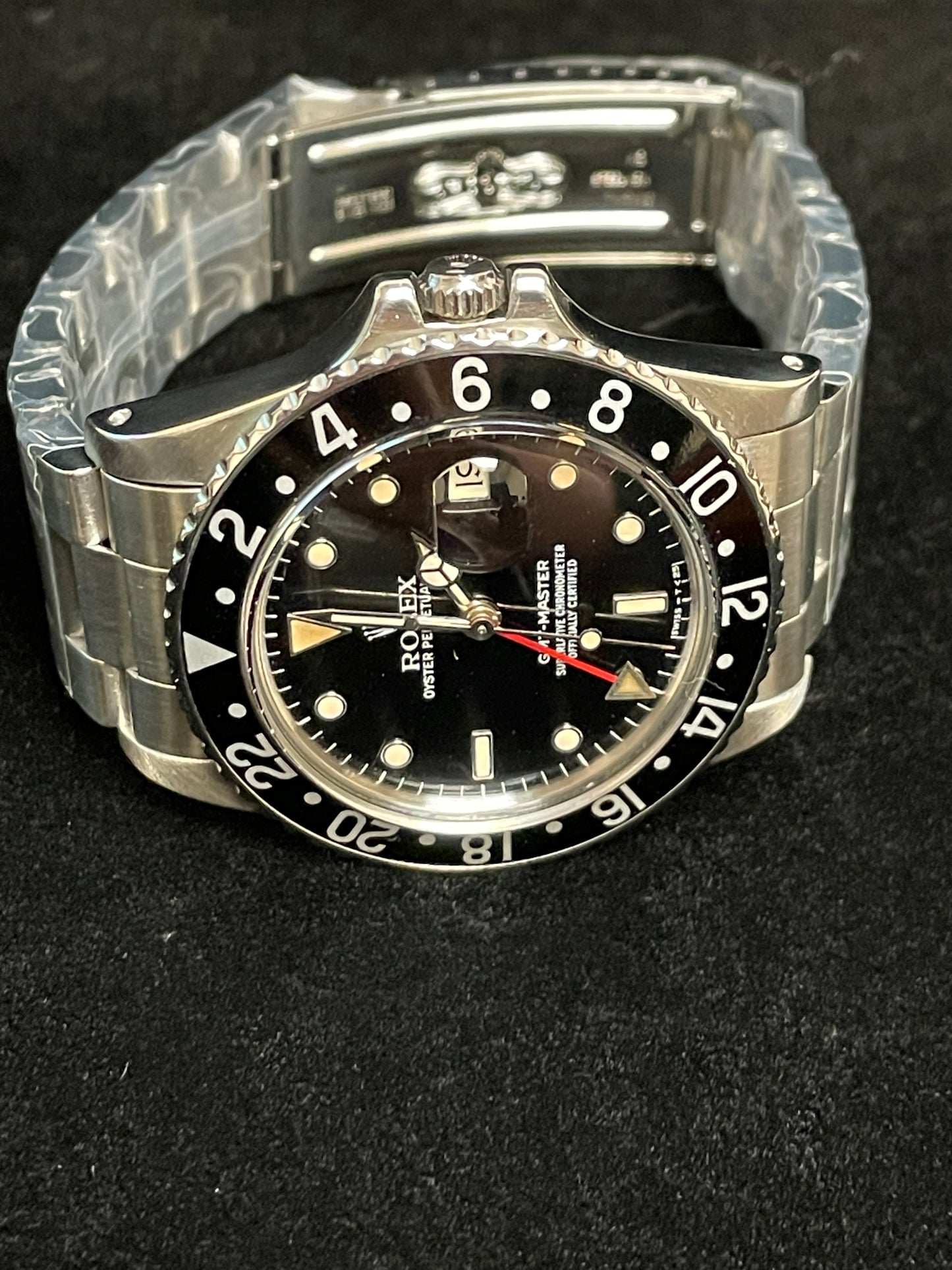 1985 Rolex GMT-Master 16750 Patina Black Dial SS Oyster No Papers 40mm