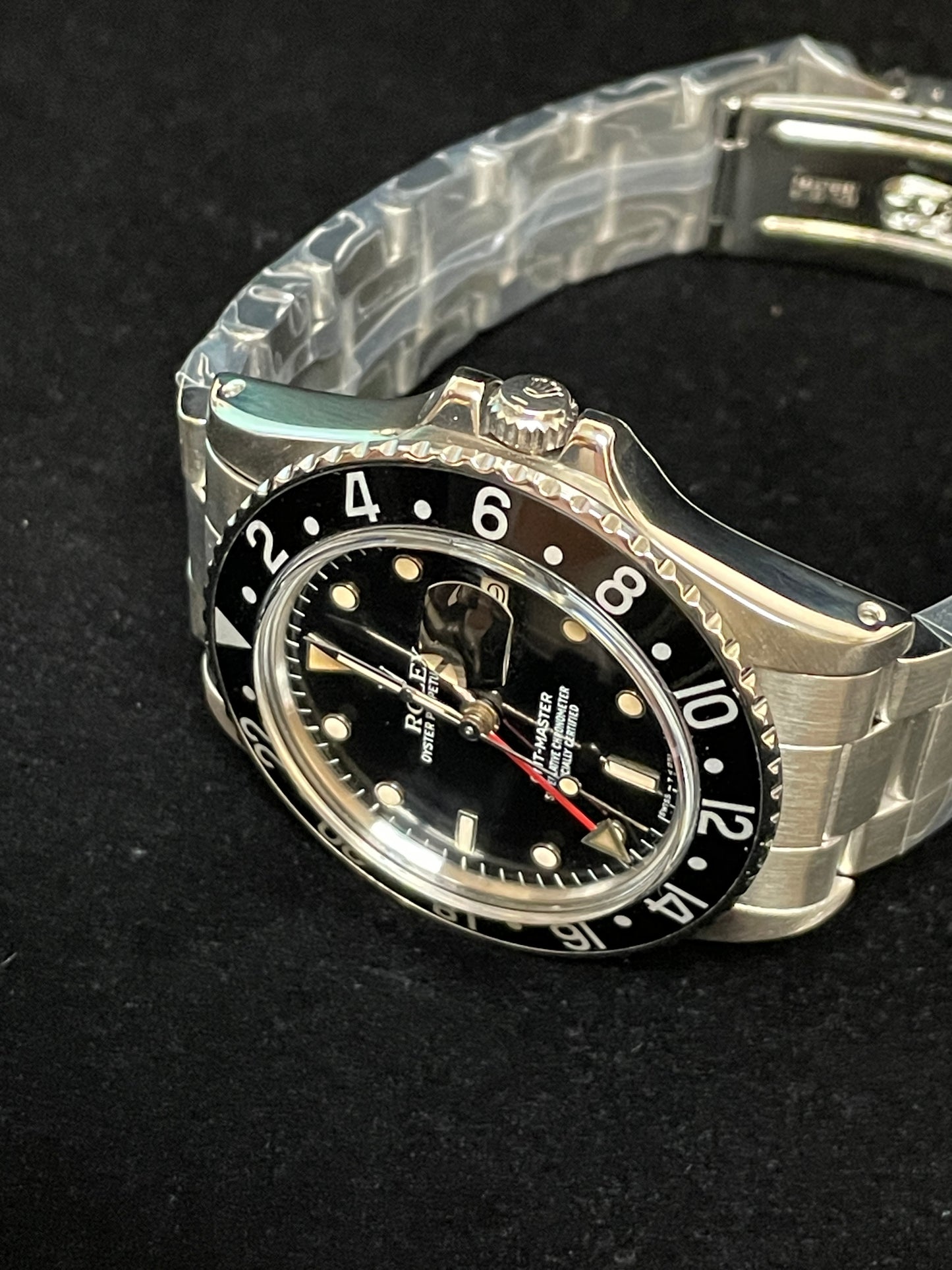 1985 Rolex GMT-Master 16750 Patina Black Dial SS Oyster No Papers 40mm