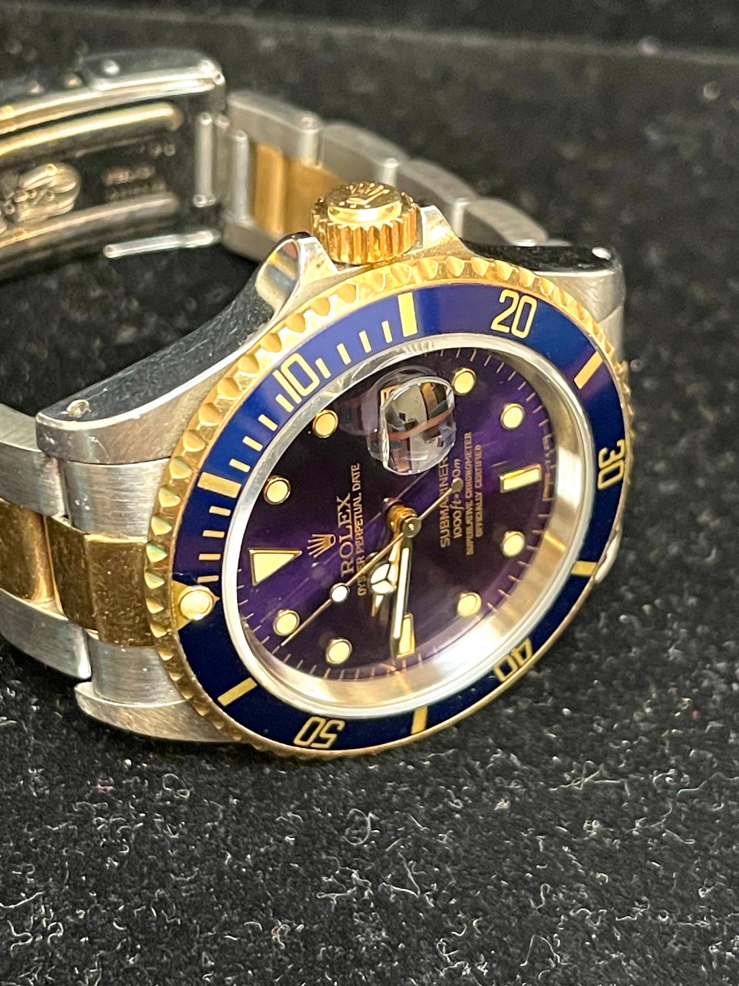 1990 Rolex Submariner 16613 Blue Dial TT Oyster No Papers 40mm
