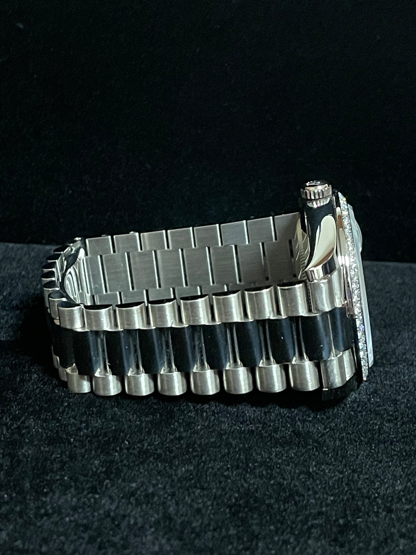 2015 Rolex Day-Date 228349RBR Baguette Diam Dial + Bezel 18kt President WG 40mm