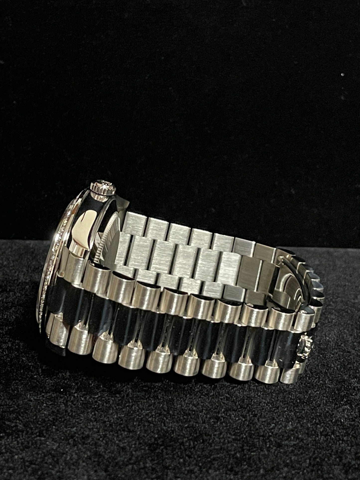 2015 Rolex Day-Date 228349RBR Baguette Diam Dial + Bezel 18kt President WG 40mm