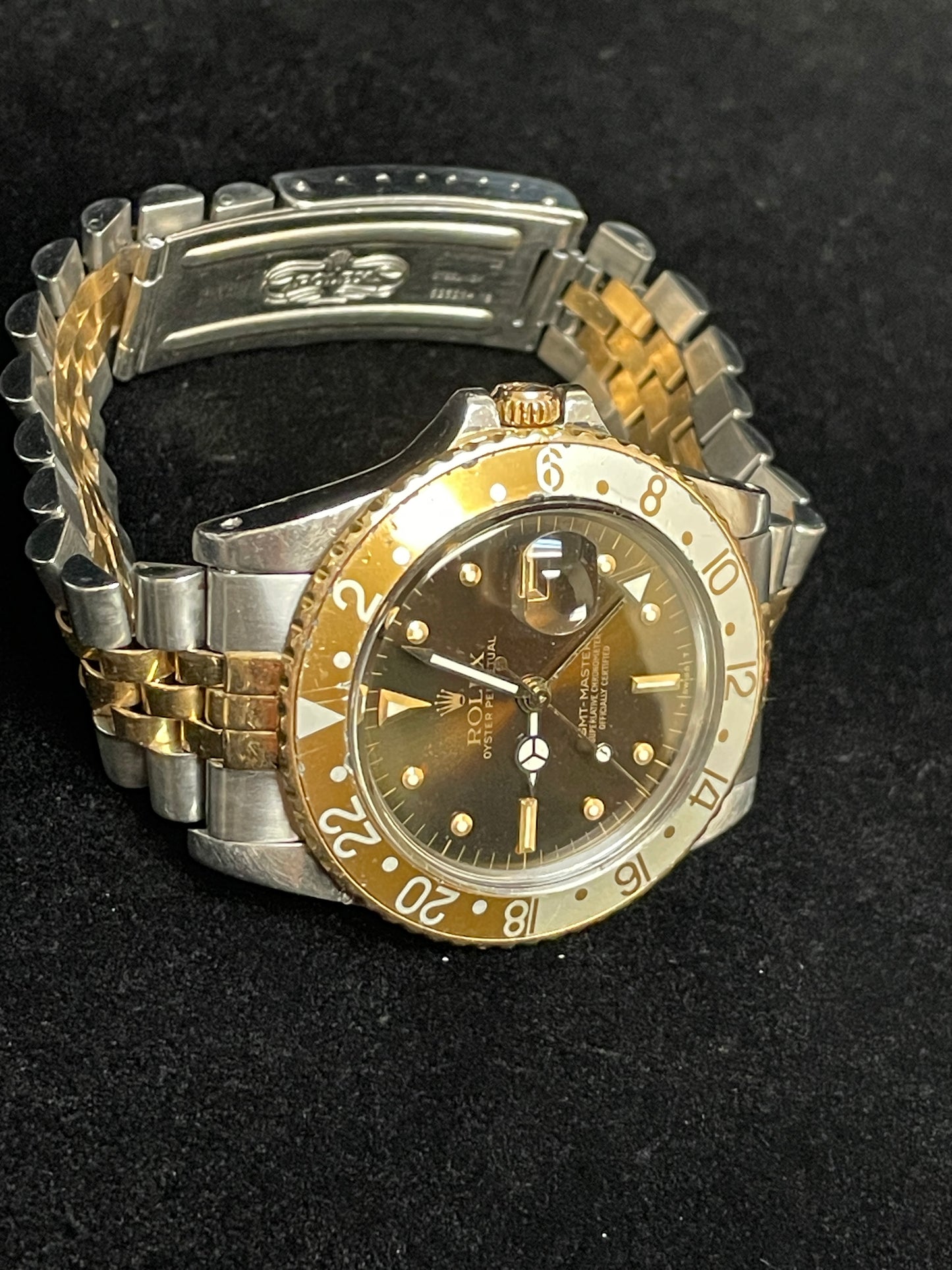 1984 Rolex GMT-Master Rootbeer 16753 Brown Nipple Dial TT Jubilee No Papers 40mm