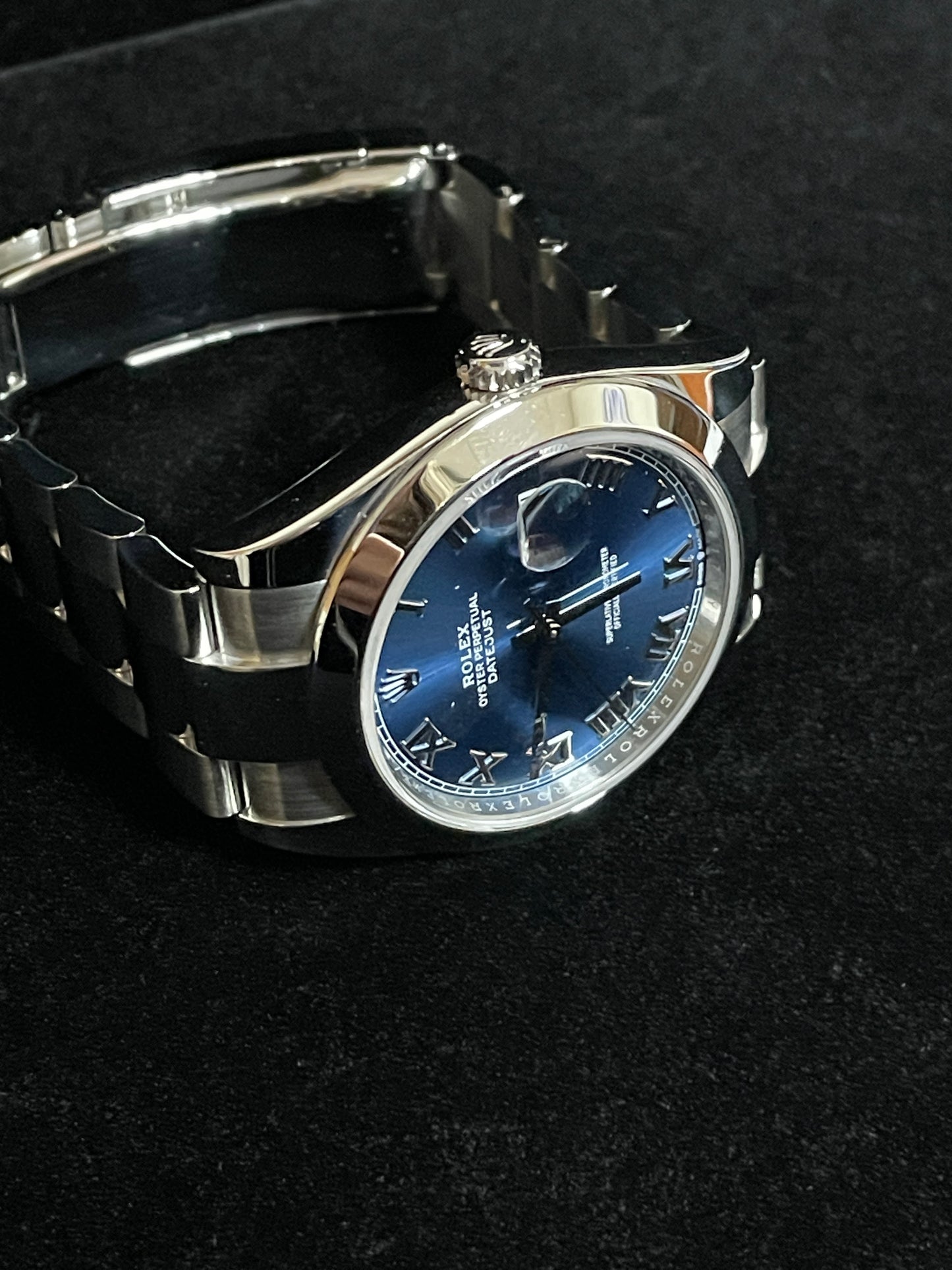 2022 Rolex Datejust 126300 Blue Roman Dial SS Oyster With Papers 41mm