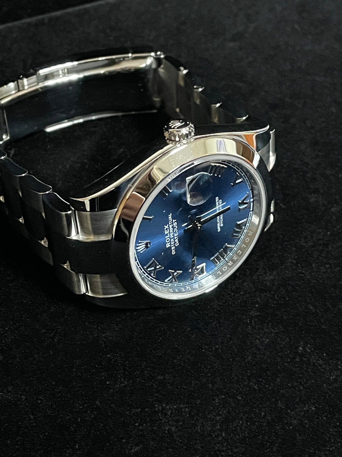 2022 Rolex Datejust 126300 Blue Roman Dial SS Oyster With Papers 41mm