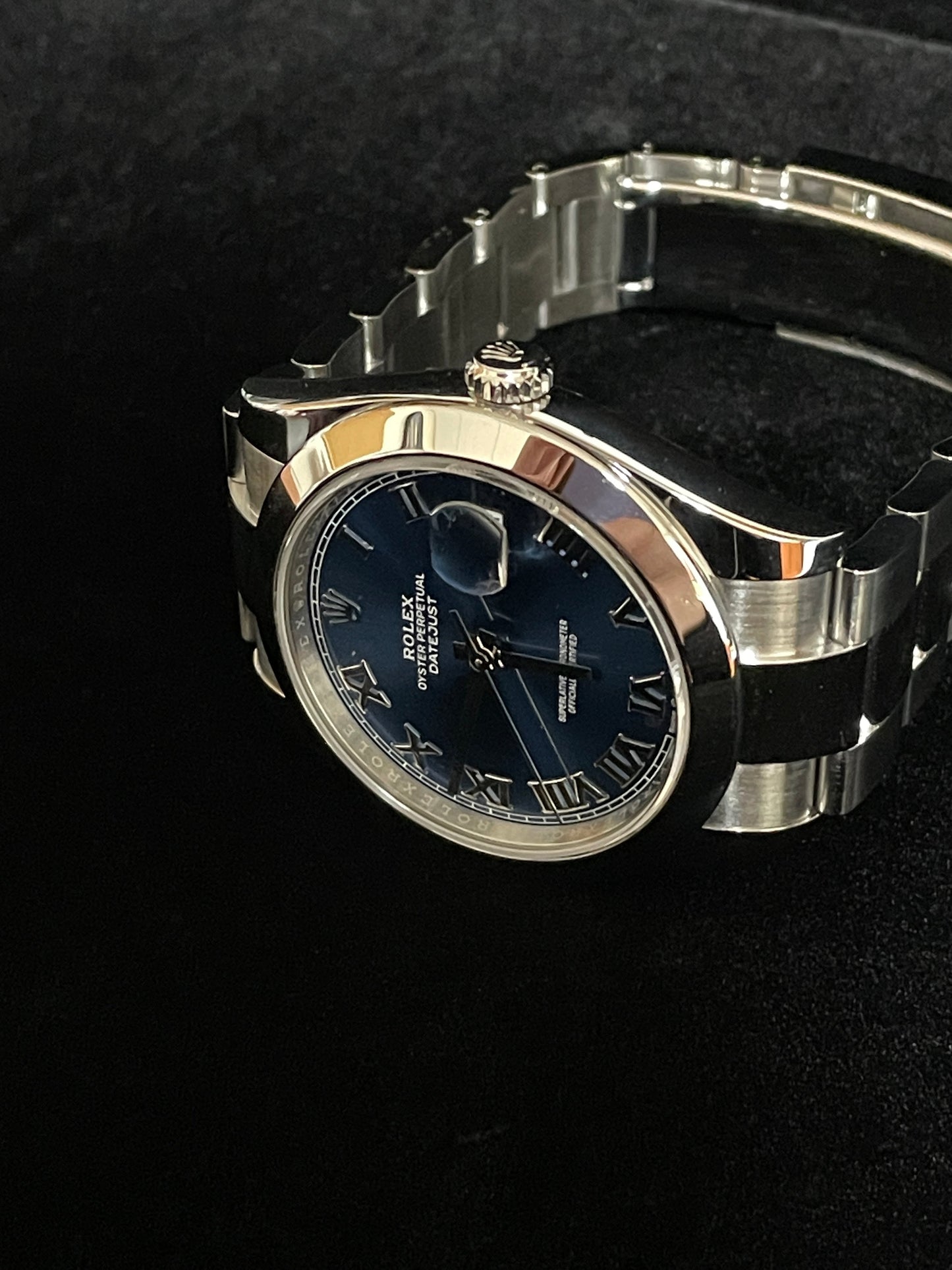 2022 Rolex Datejust 126300 Blue Roman Dial SS Oyster With Papers 41mm