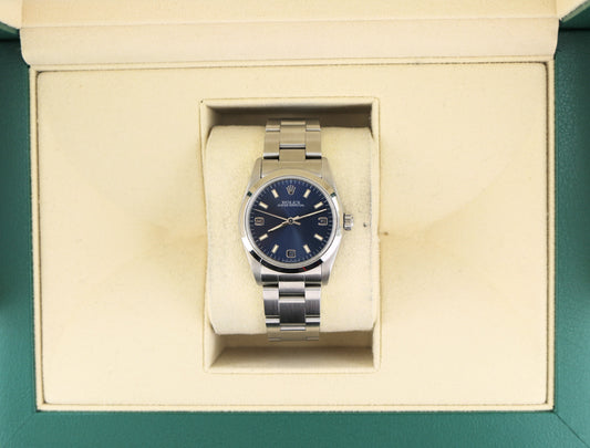 1997 Rolex Ladies Oyster Perpetual 67480 Blue Dial SS Oyster No Papers 31mm