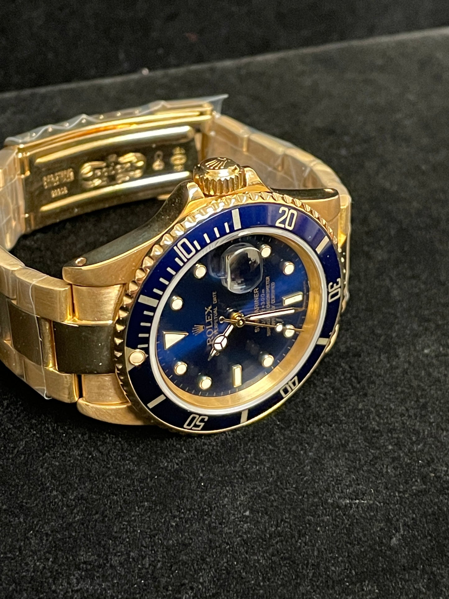 1984 Rolex Submariner 16808 Blue Dial Solid 18kt Oyster No Papers 40mm