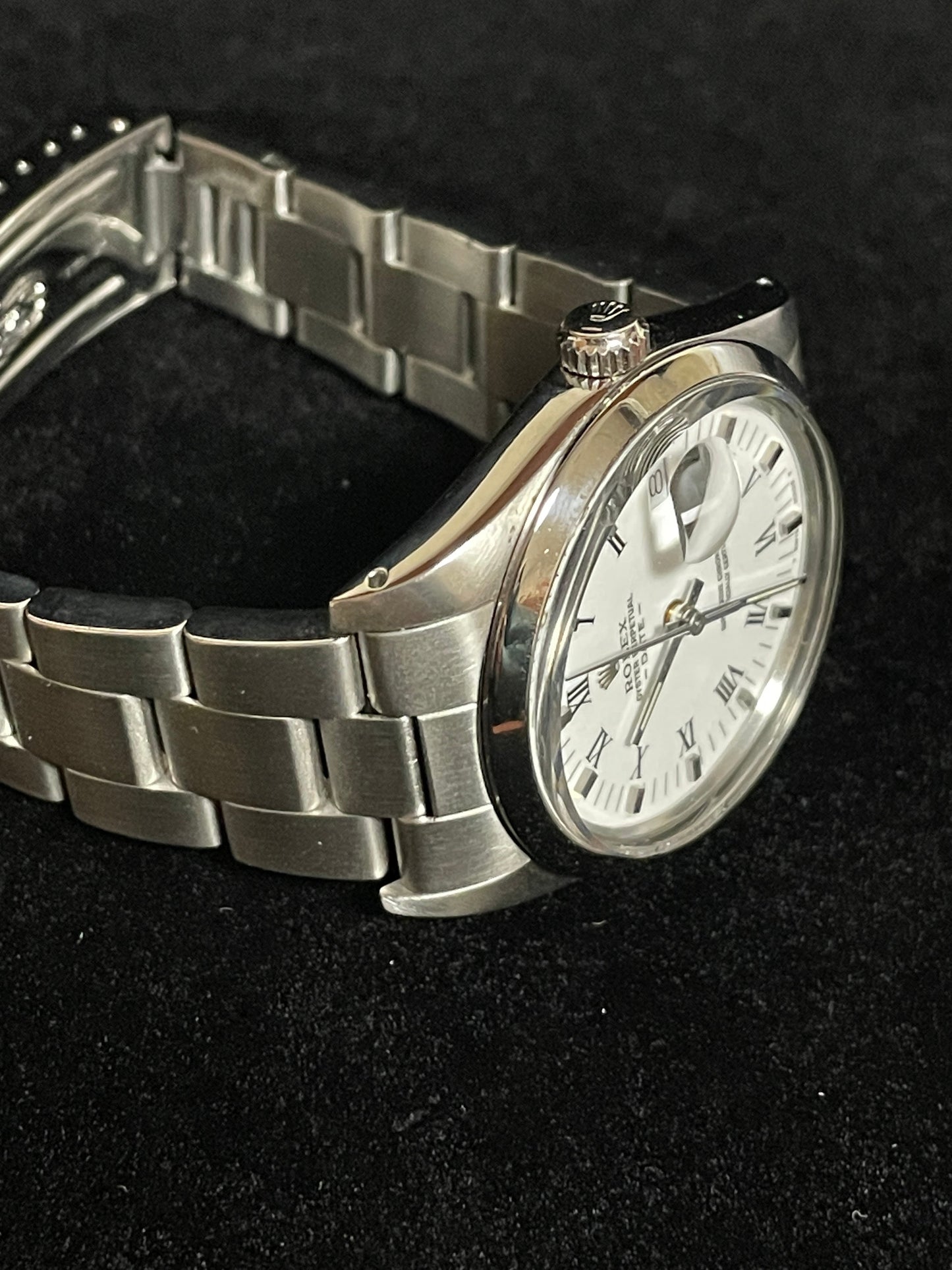 1988 Rolex Date 15000 White Roman Dial SS Oyster No Papers 34mm