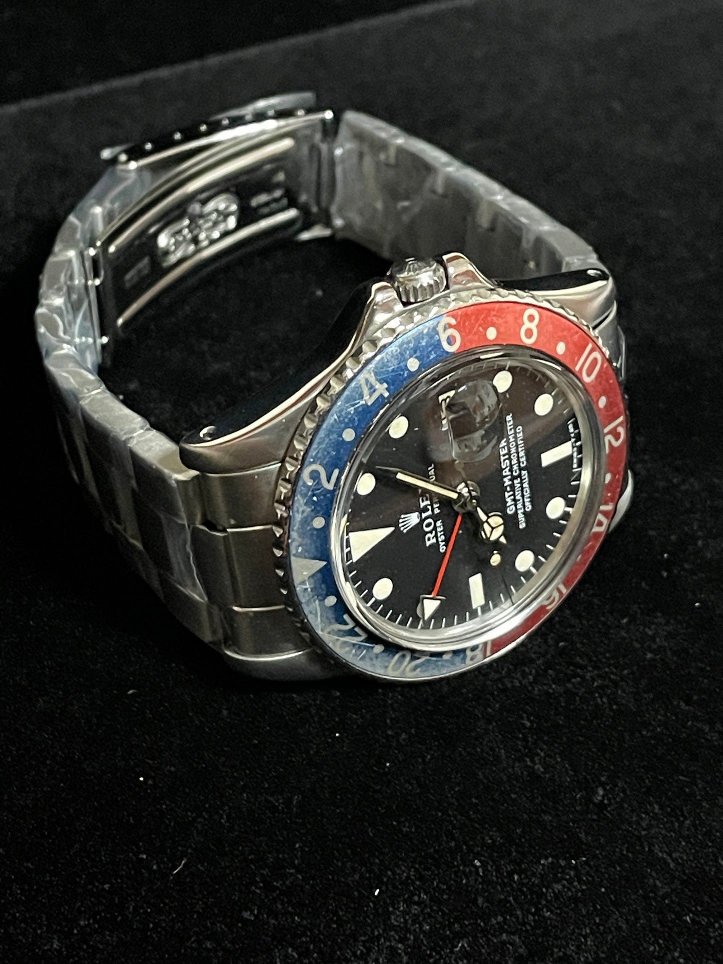 1969 Vintage Rolex GMT-Master Pepsi 1675 Black MK2 Matte Dial SS Oyster 40mm