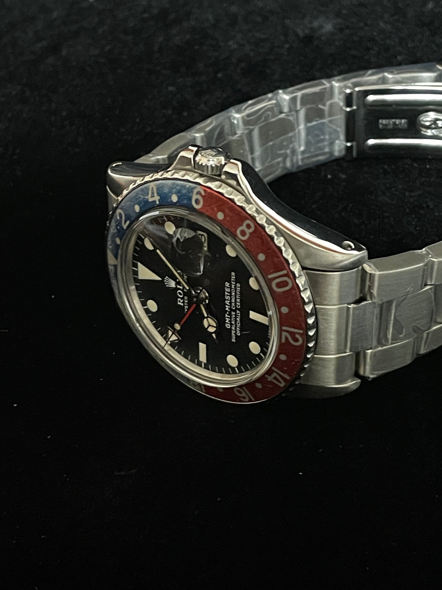 1969 Vintage Rolex GMT-Master Pepsi 1675 Black MK2 Matte Dial SS Oyster 40mm