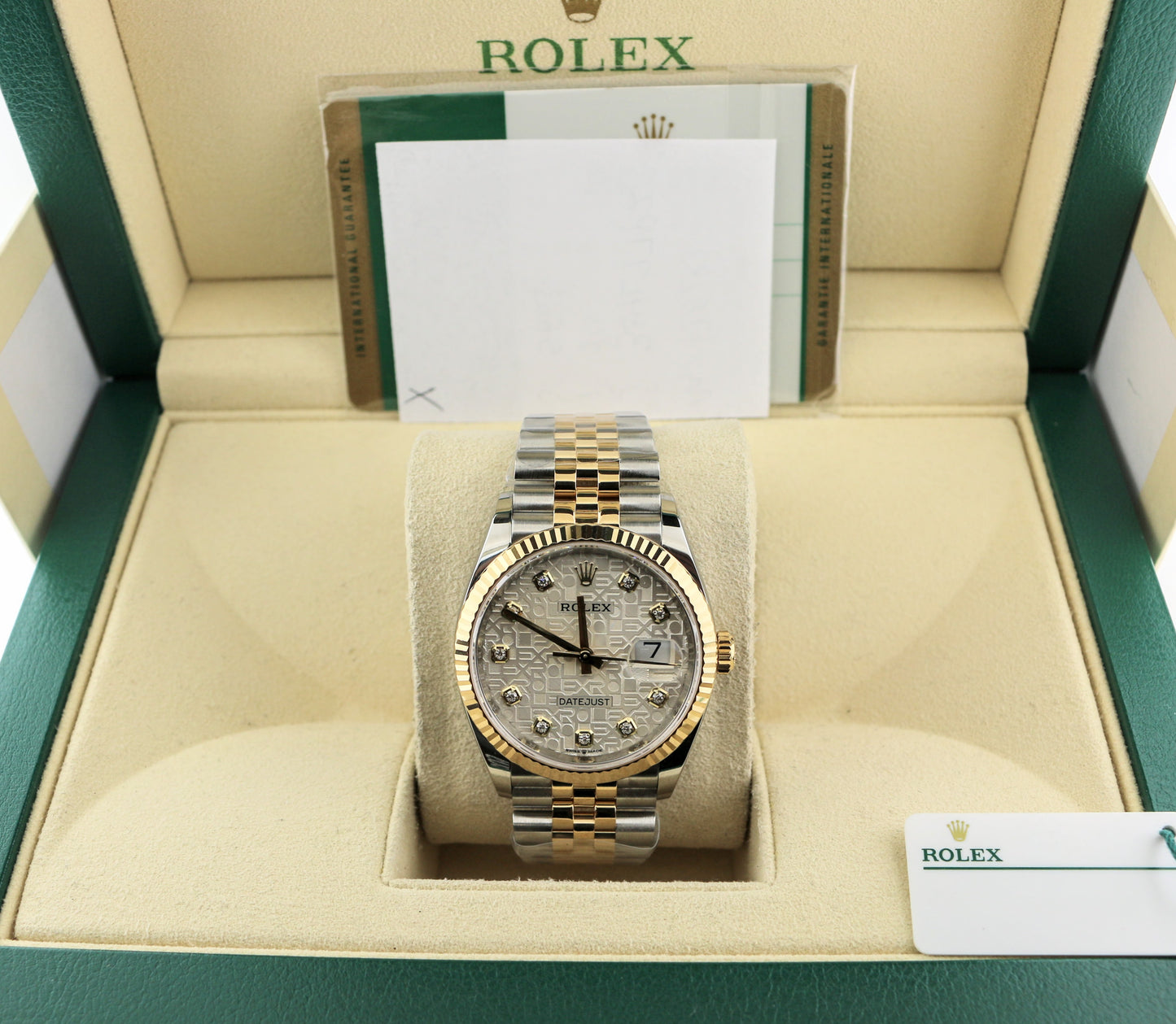 2018 Rolex Datejust 126233 Silver Jubilee Diamond Dial TT Jubilee W/ Papers 36mm