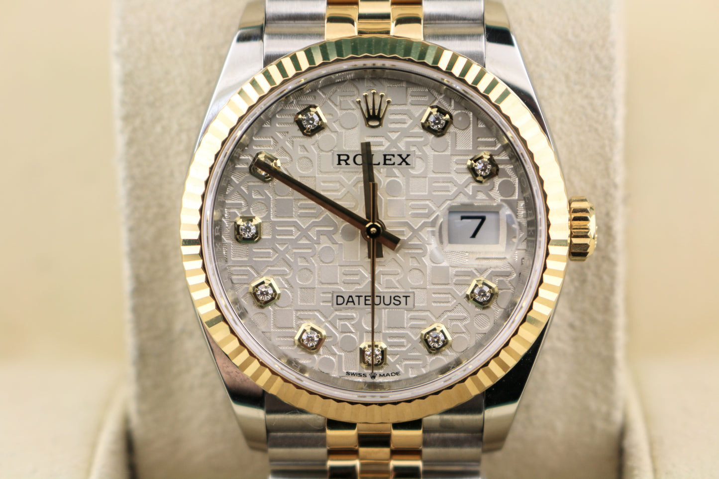 2018 Rolex Datejust 126233 Silver Jubilee Diamond Dial TT Jubilee W/ Papers 36mm