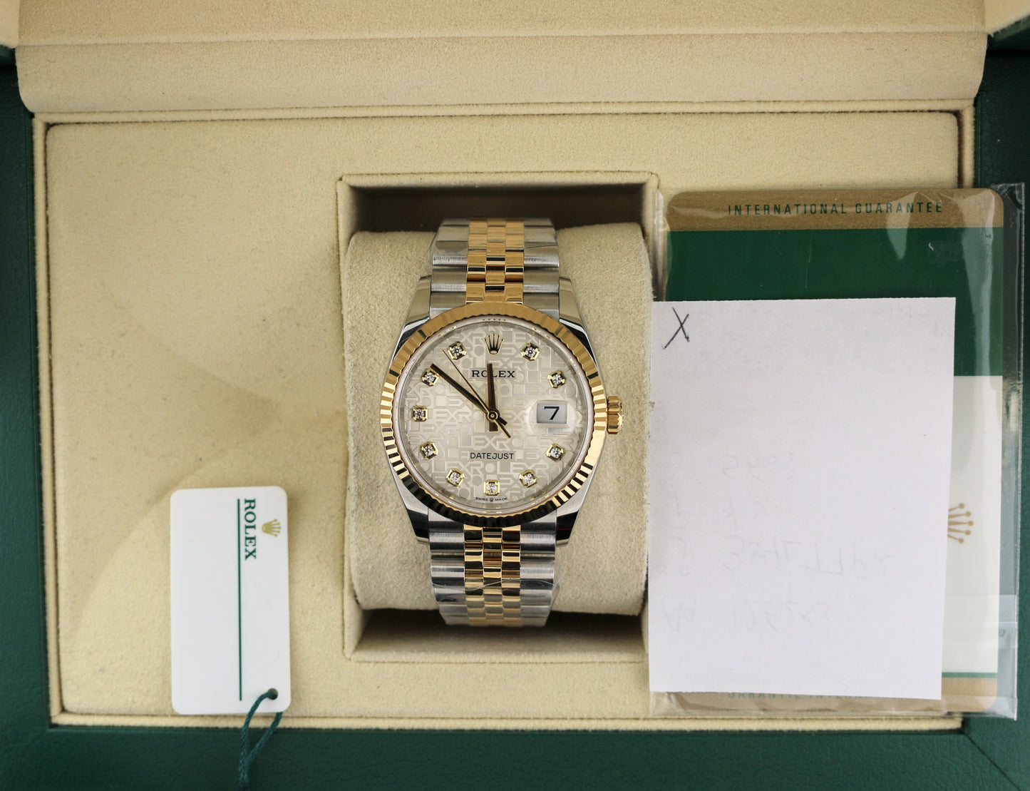 2018 Rolex Datejust 126233 Silver Jubilee Diamond Dial TT Jubilee W/ Papers 36mm