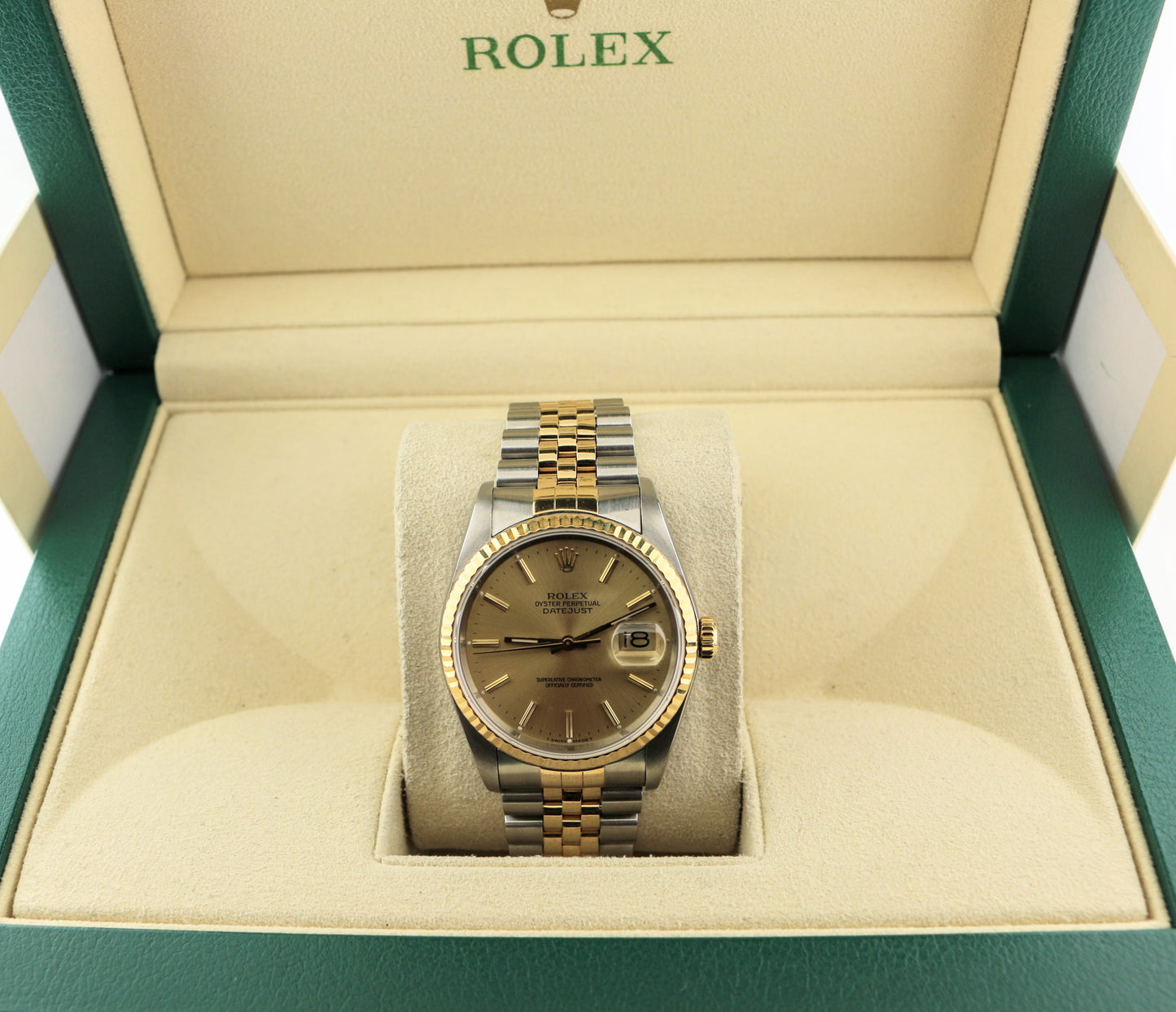 1988 Rolex Datejust 16233 Champagne Dial TT 18kt Jubilee No Papers 36mm