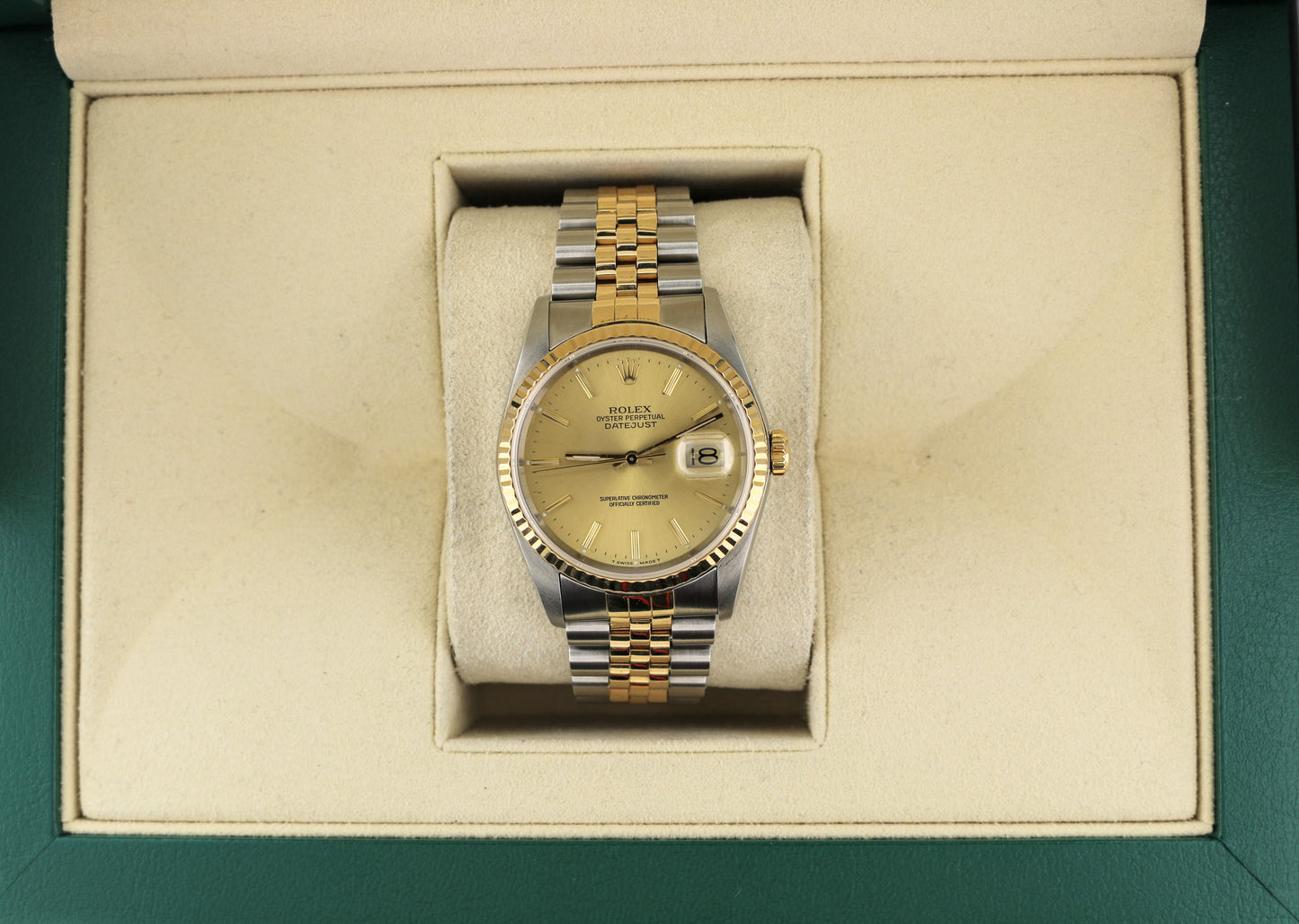 1988 Rolex Datejust 16233 Champagne Dial TT 18kt Jubilee No Papers 36mm