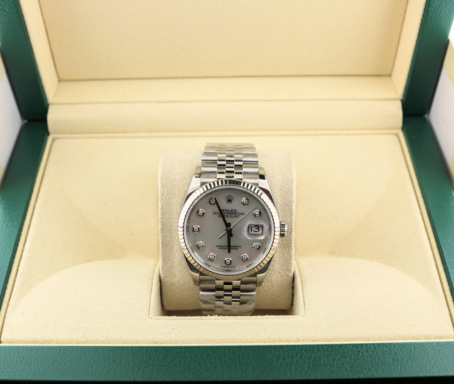2022 Rolex Datejust 126234 MOP Diamond Dial SS Jubilee No Papers 36mm