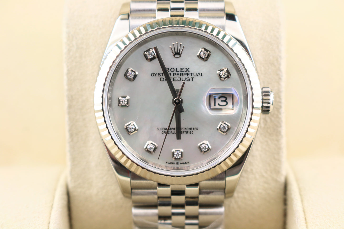 2022 Rolex Datejust 126234 MOP Diamond Dial SS Jubilee No Papers 36mm