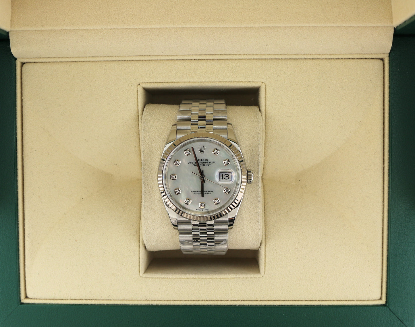 2022 Rolex Datejust 126234 MOP Diamond Dial SS Jubilee No Papers 36mm