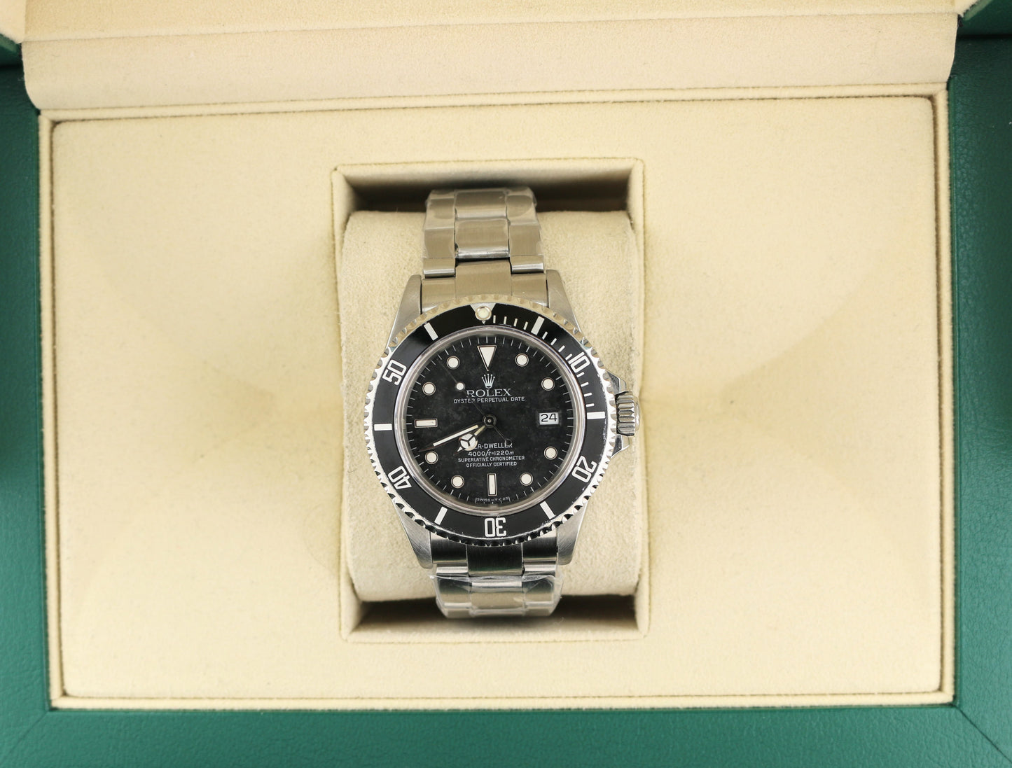 1987 Rolex Sea-Dweller 16660 Black Dial Tropical SS Oyster No Papers 40mm