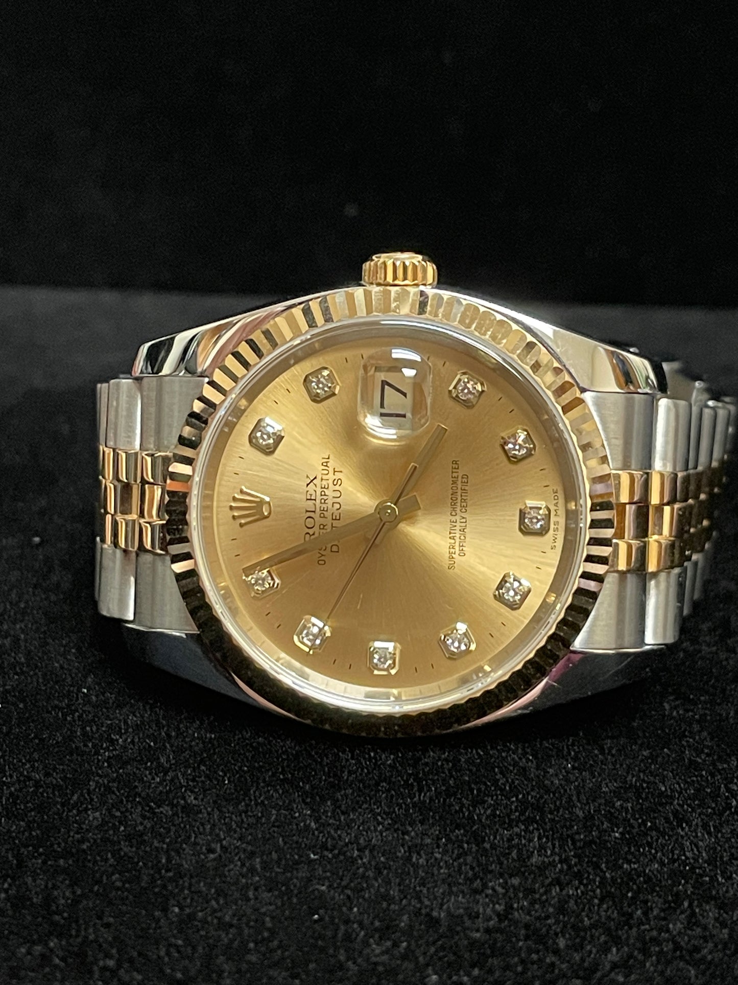 2000 Rolex Day-Date 118206 Black Dial Platinum President No Papers 36mm