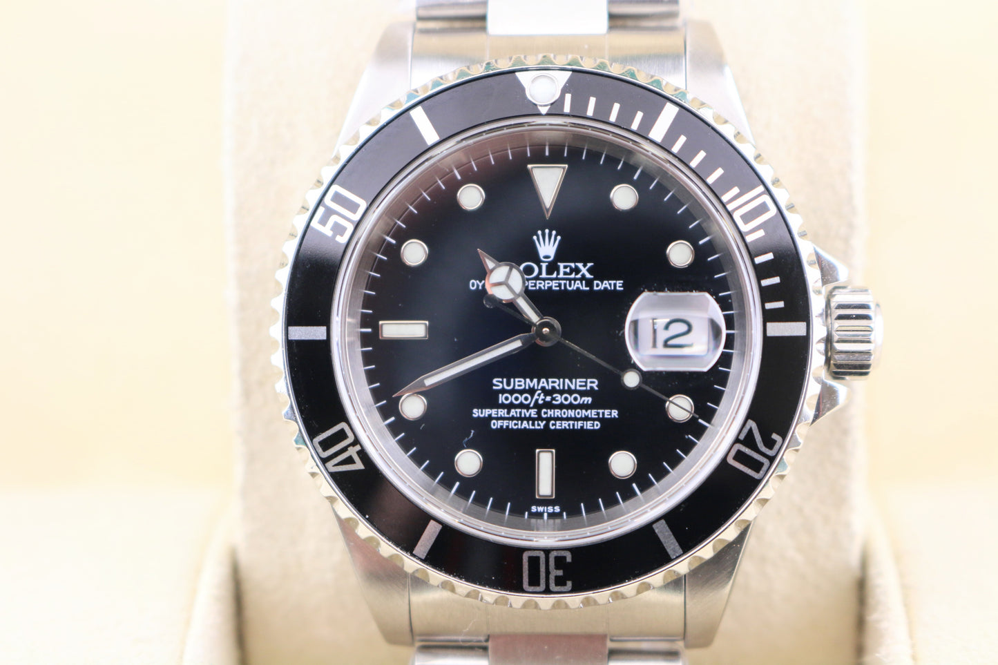 1999 Rolex Submariner Date 16610 Black Dial SS Oyster No Papers 40mm