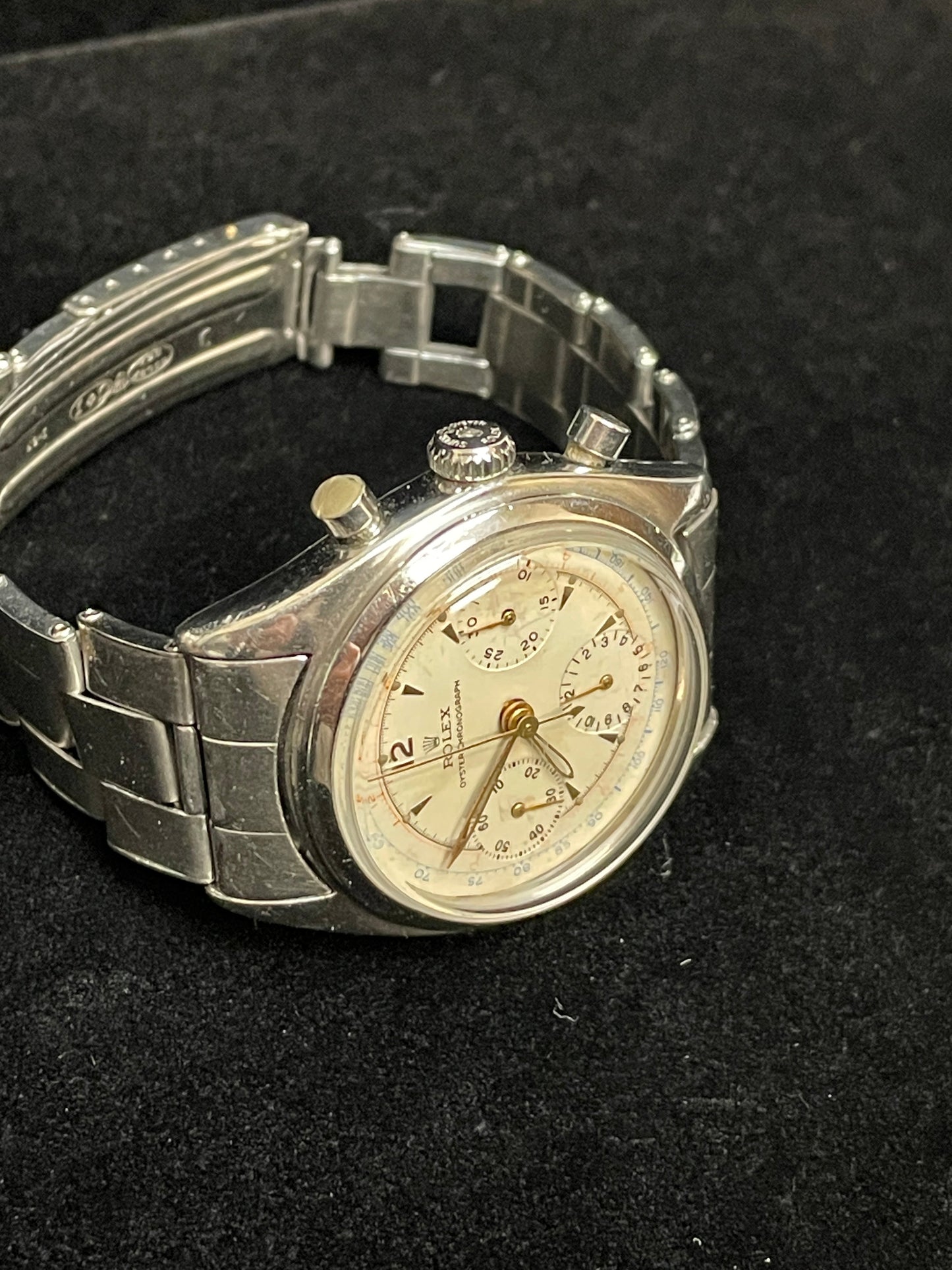 1963 Rolex Chronograph Pre-Daytona 6034 Silver Dial Oyster Rivet C+I No Papers