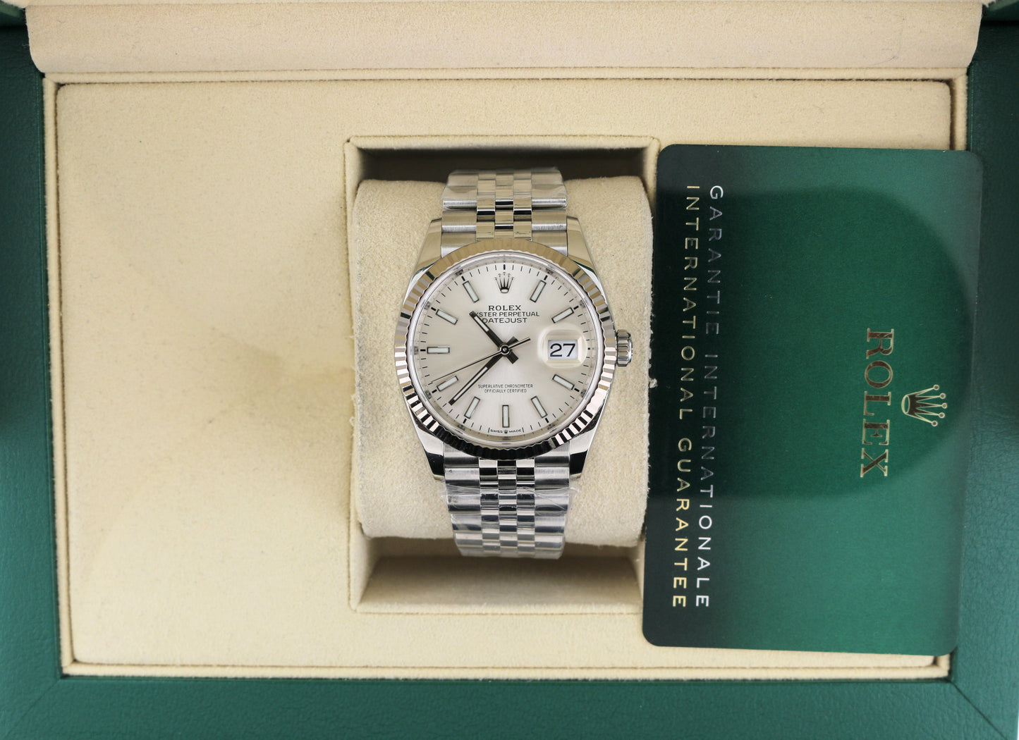 2020 Rolex Datejust 126234 Silver Dial SS Jubilee With Papers 36mm
