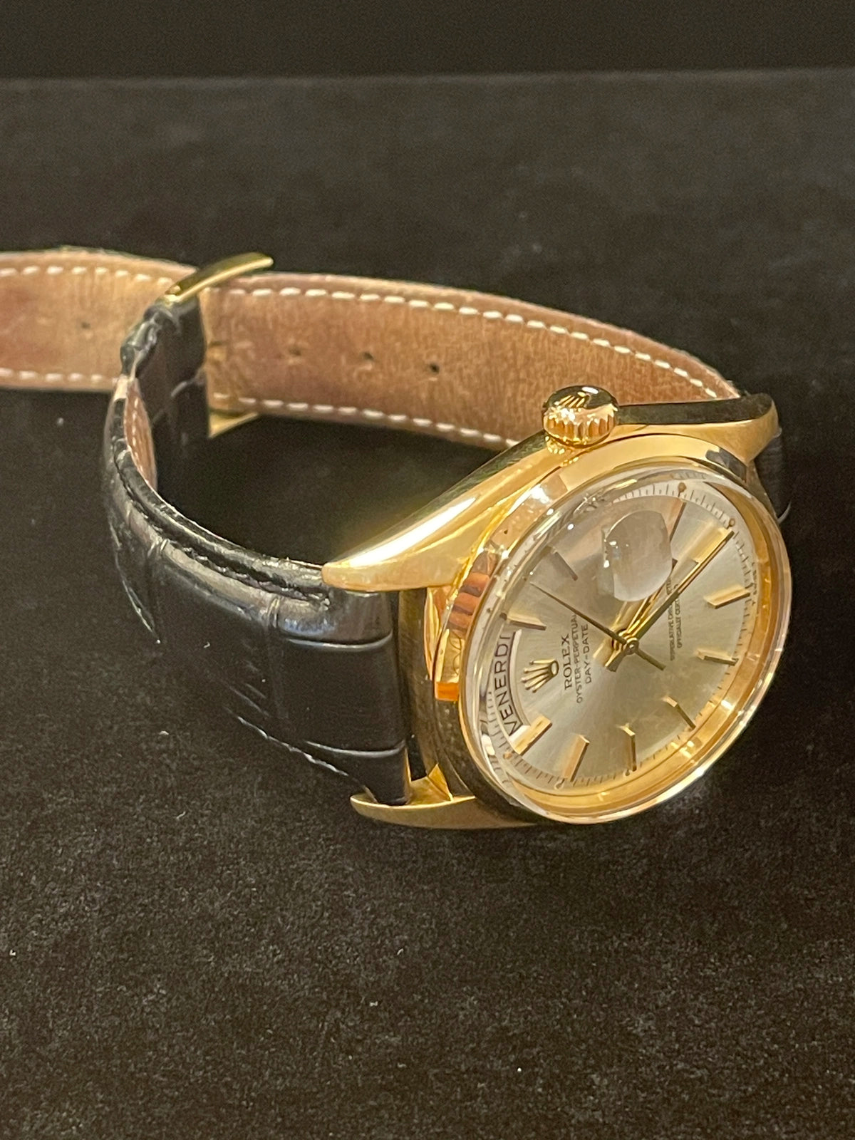 1957 Rolex Day-Date 6612 Silver Dial Italian Date Wheel 36mm