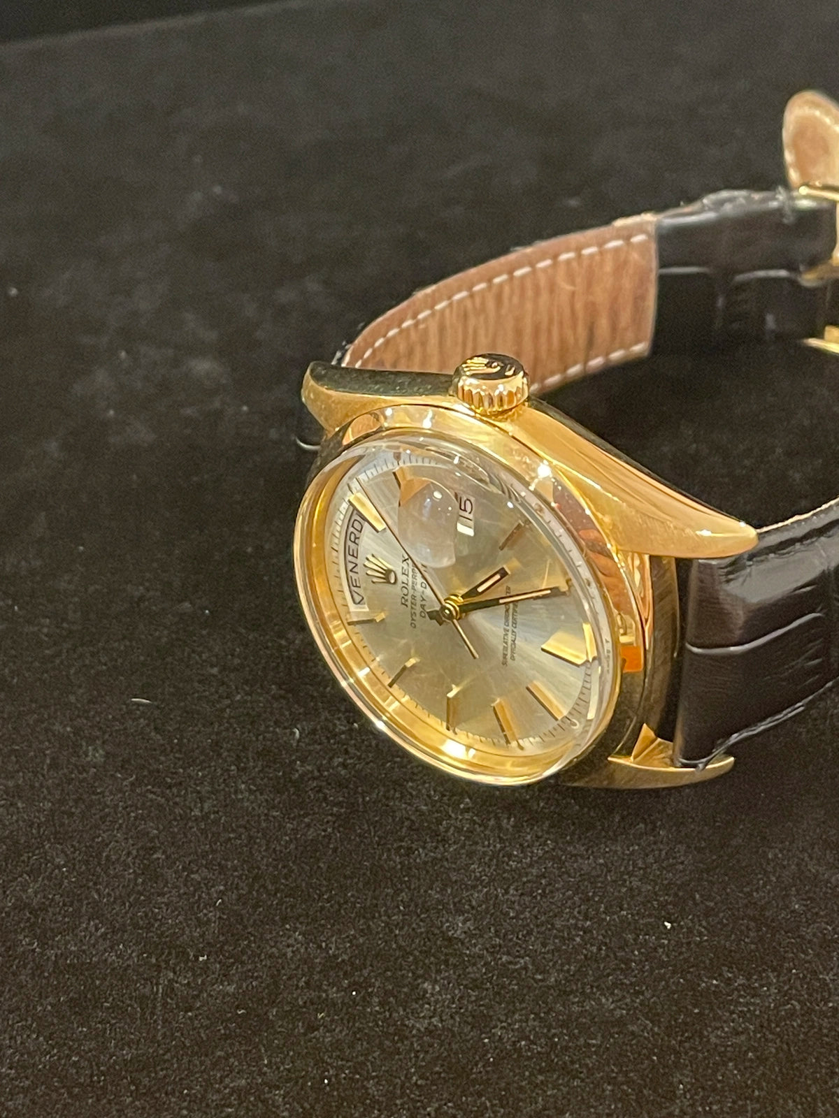 1957 Rolex Day-Date 6612 Silver Dial Italian Date Wheel 36mm