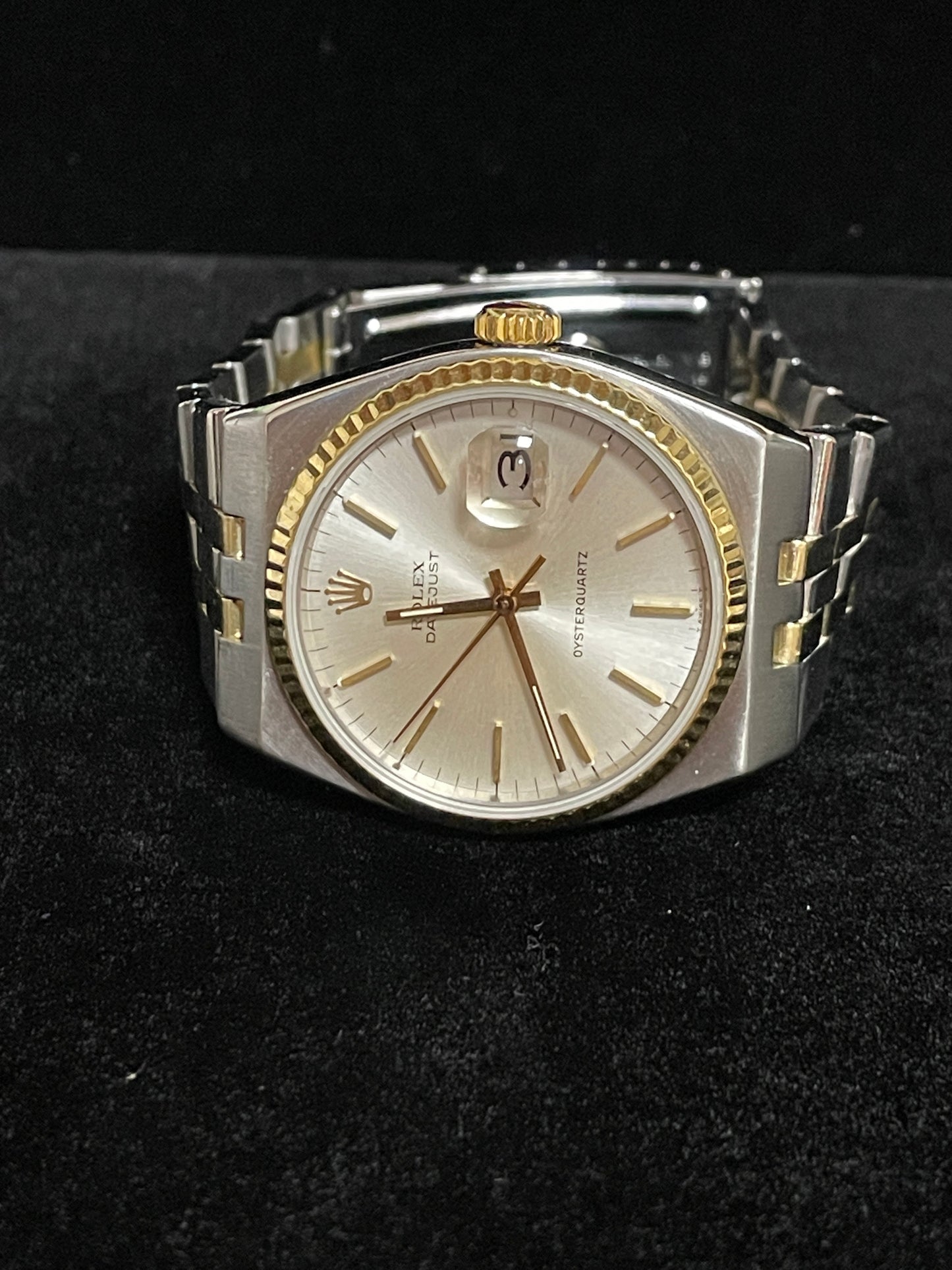 1978 Rolex Datejust Oysterquartz 17013 Silver Dial TT 18kt No Papers 36mm