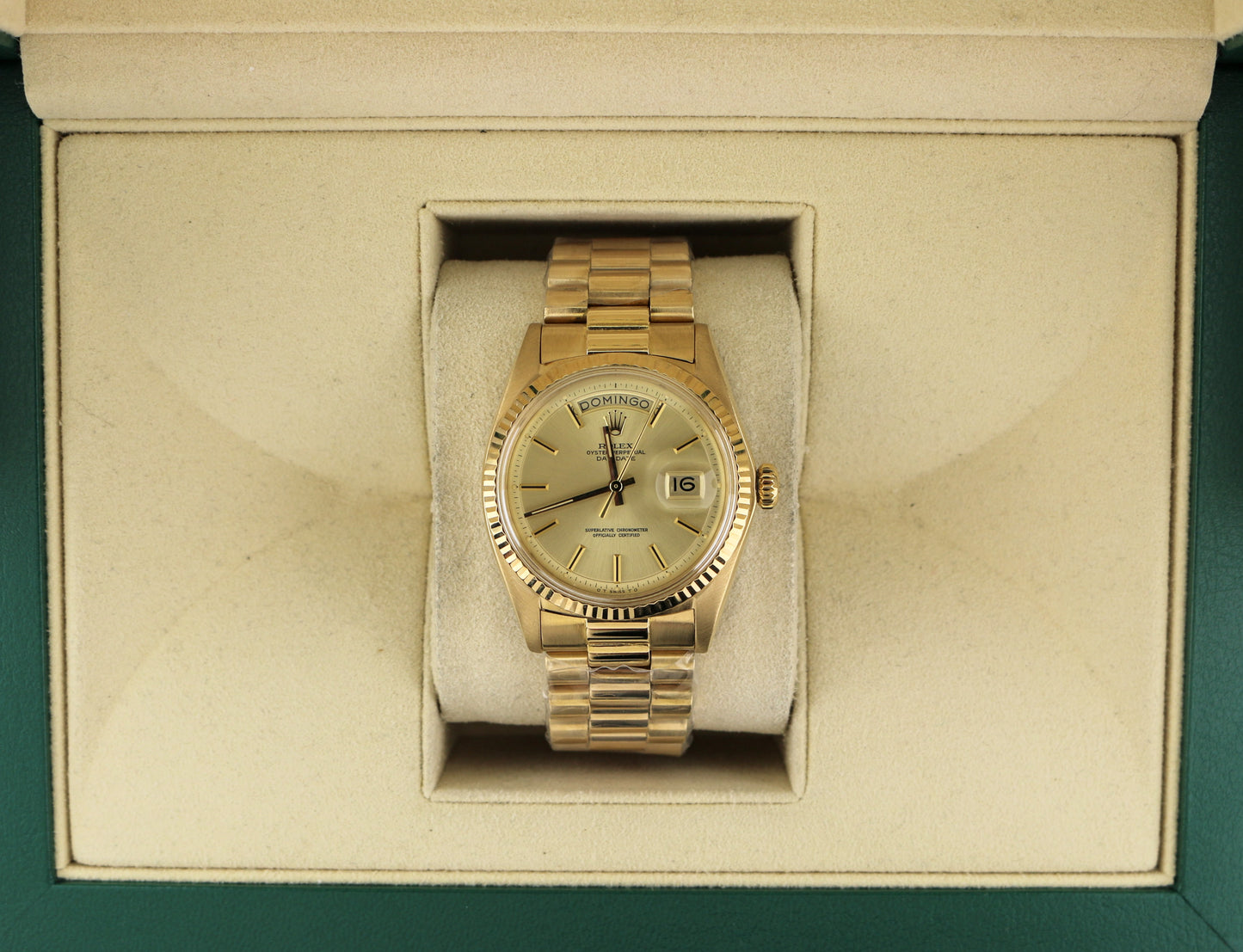 1972 Rolex Day-Date 1803 Champ Sigma Dial 18kt Spanish President No Papers 36mm