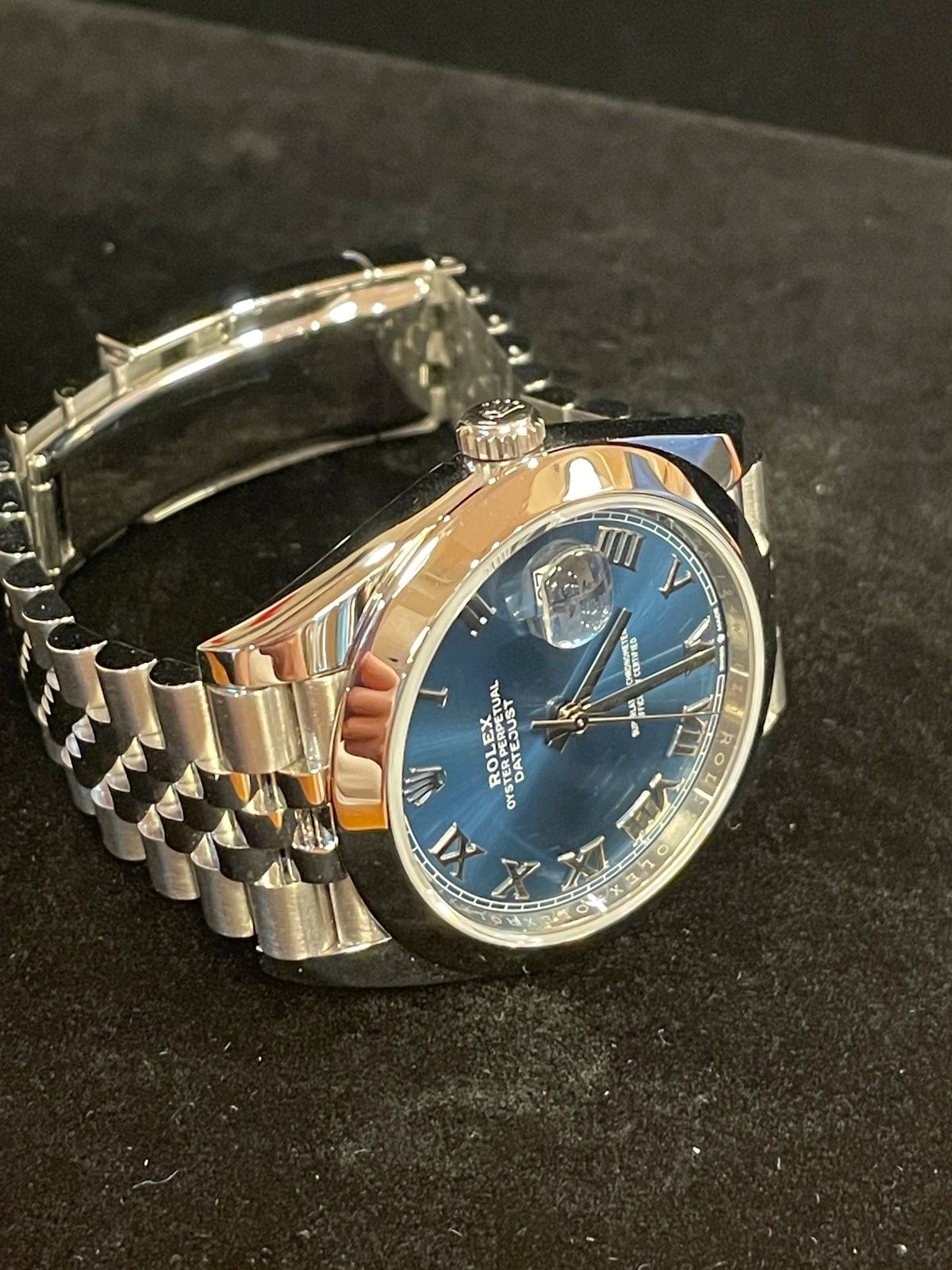 2020 Rolex Datejust 126300 Blue Roman Dial SS Jubilee With Papers 41mm