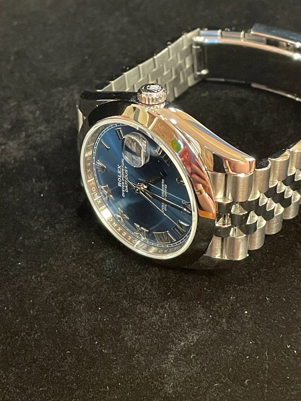 2020 Rolex Datejust 126300 Blue Roman Dial SS Jubilee With Papers 41mm