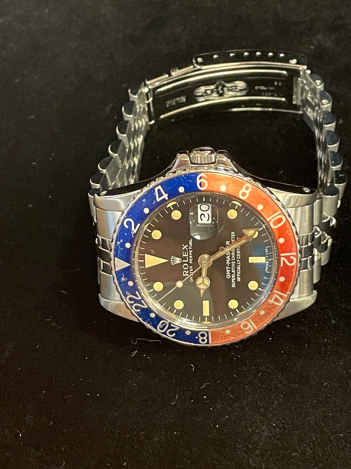 1966 Rolex Pepsi GMT-Master 1675 Black Matte Dial SS Jubilee No Papers 40mm