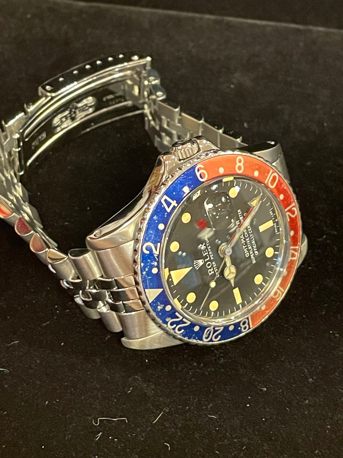 1966 Rolex Pepsi GMT-Master 1675 Black Matte Dial SS Jubilee No Papers 40mm