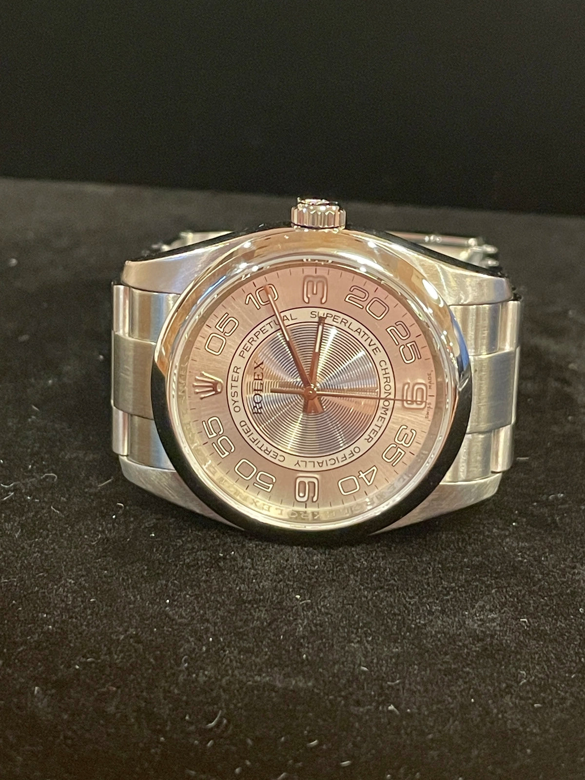2008 Rolex Oyster Perpetual 116000 Silver Concentric Dial SS Oyster 36mm