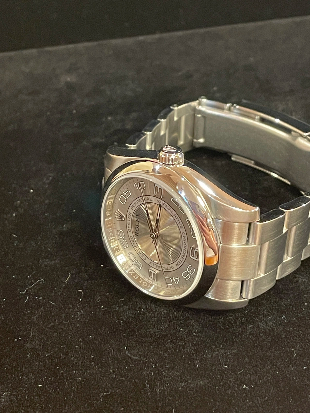 2008 Rolex Oyster Perpetual 116000 Silver Concentric Dial SS Oyster 36mm