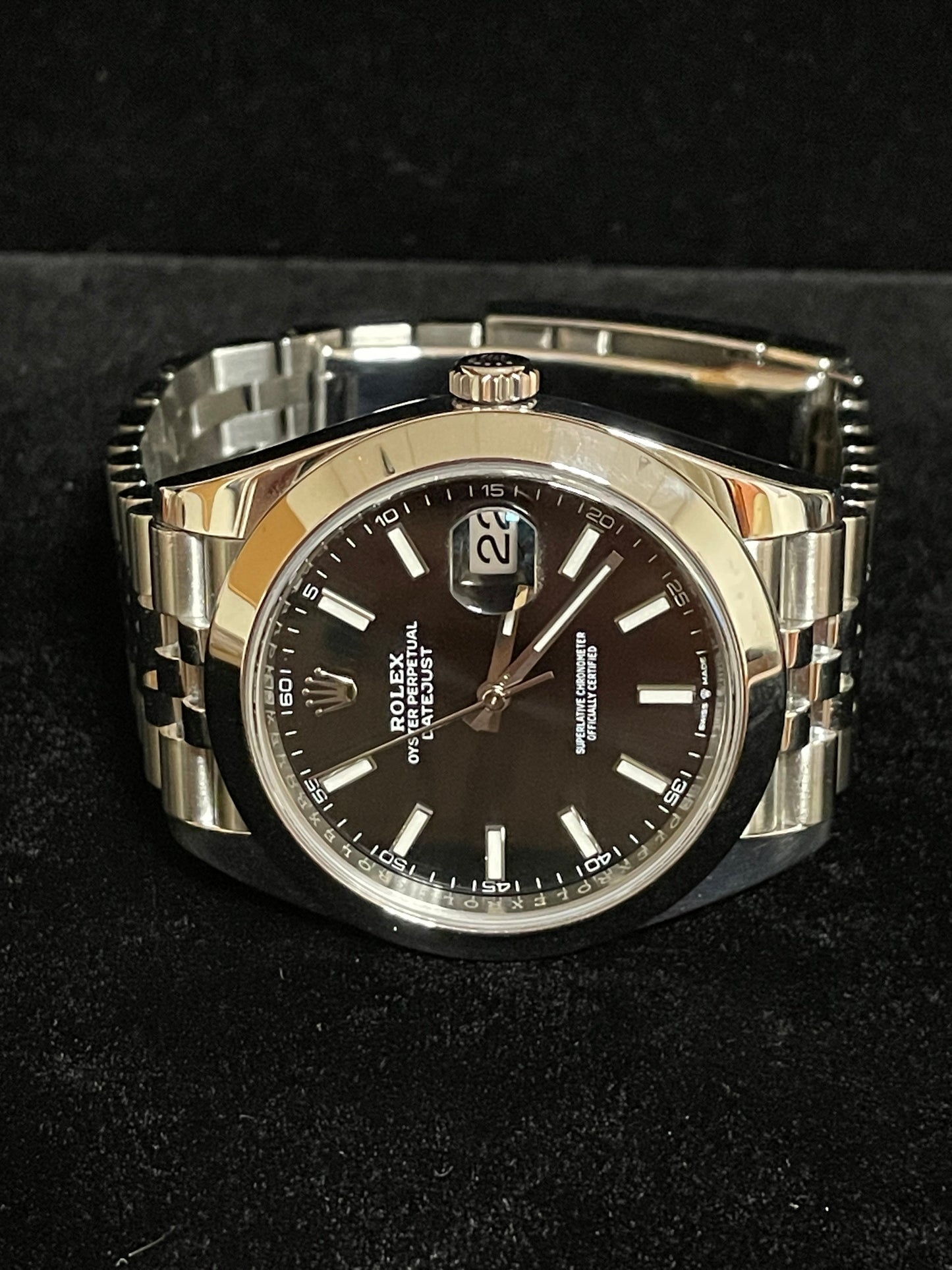 OHA 2020 Rolex Datejust 126300 Black Dial SS Jubilee With Papers 41mm