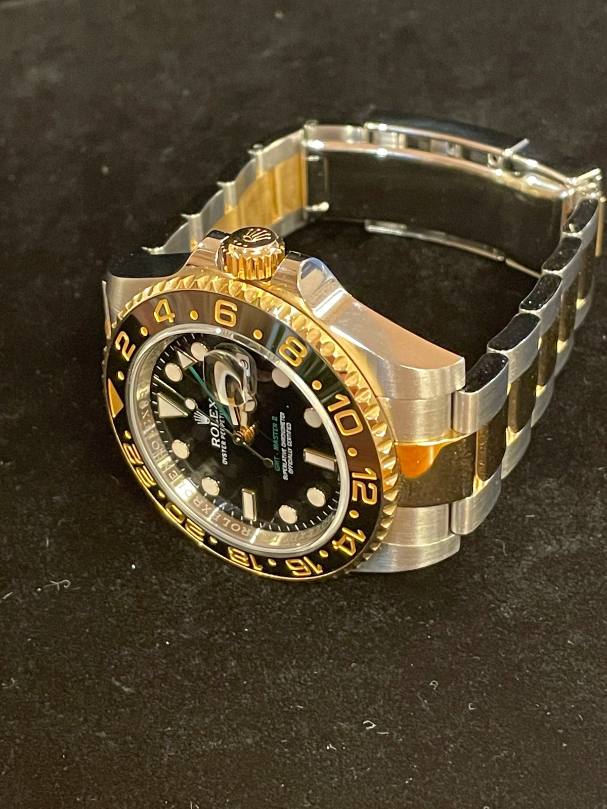 2012 Rolex GMT-Master II 116713 Black Dial TT 18kt Oyster With Papers 40mm