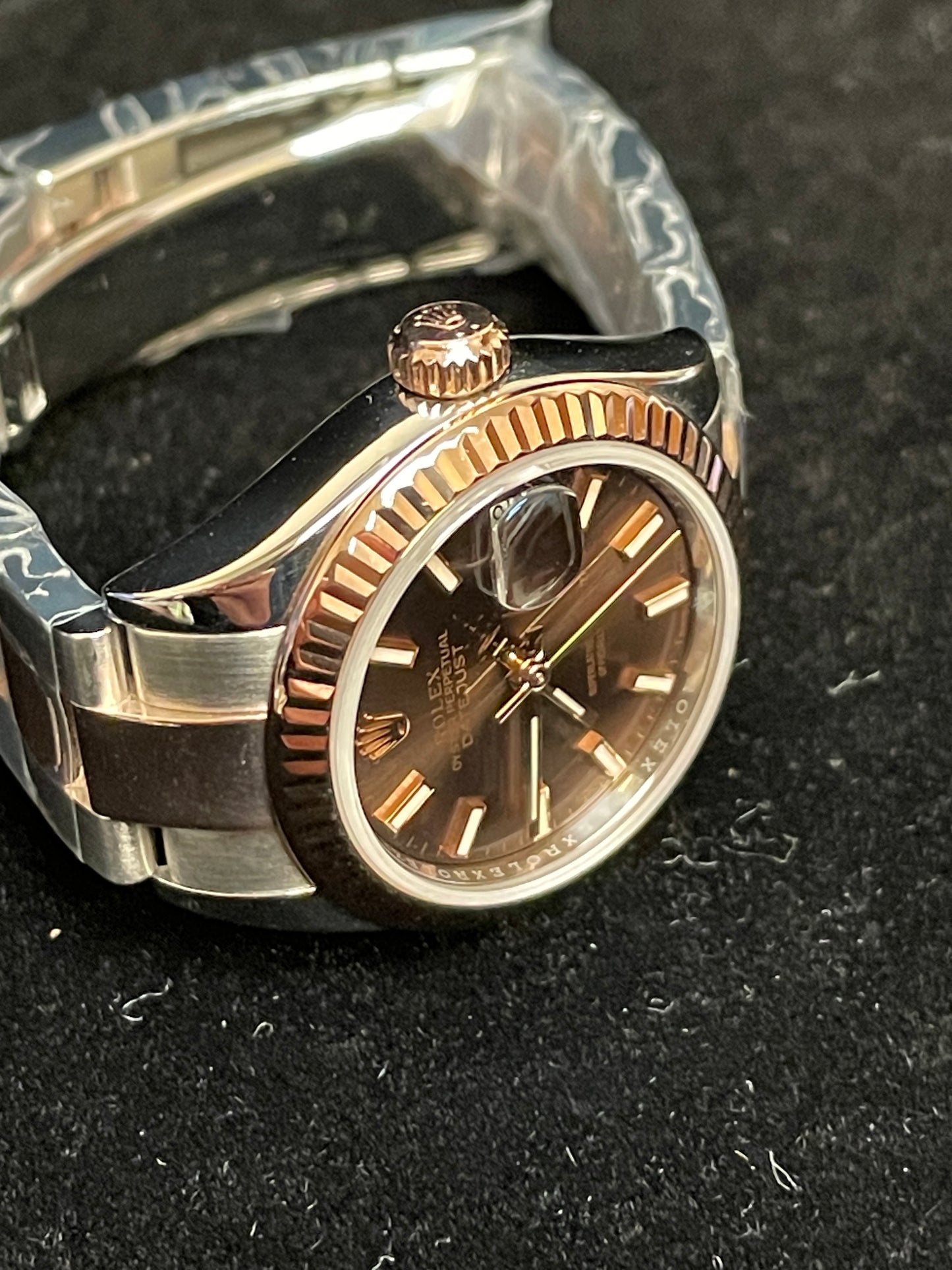 2019 Rolex Ladies Datejust 279171 Chocolate TT RG Oyster No Papers 28mm
