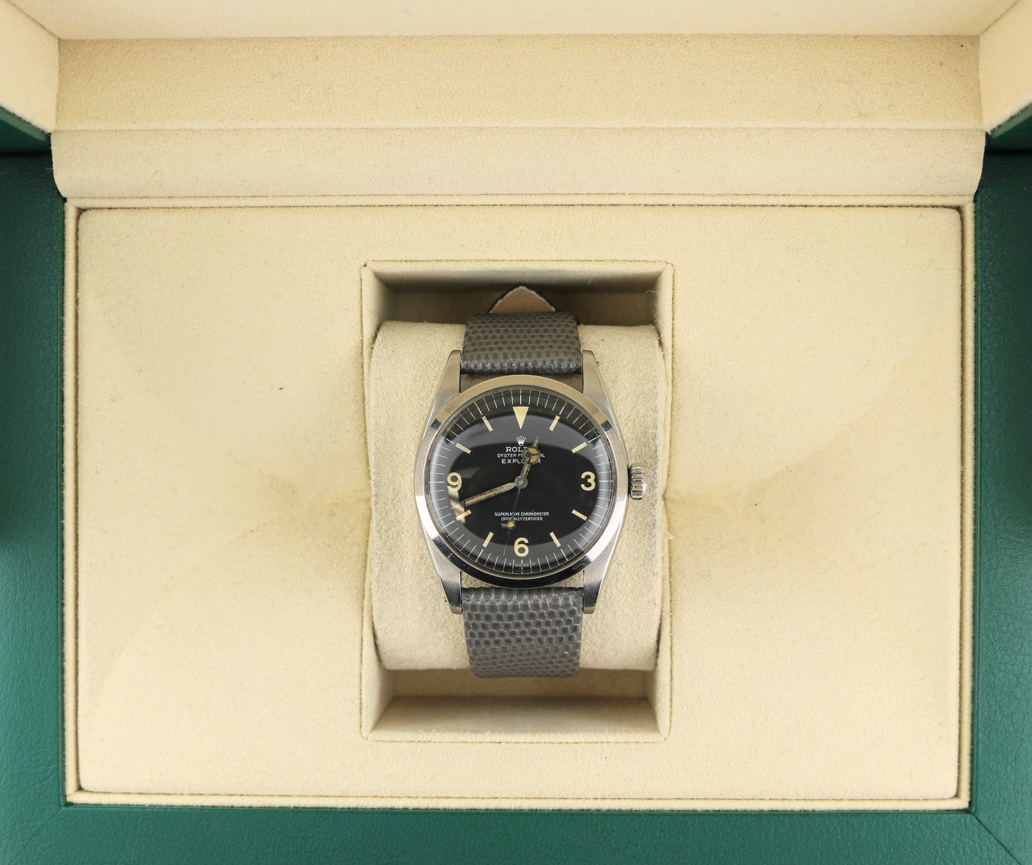 1955 Rolex Explorer 6610 Black Dial Leather Strap No Papers 36mm
